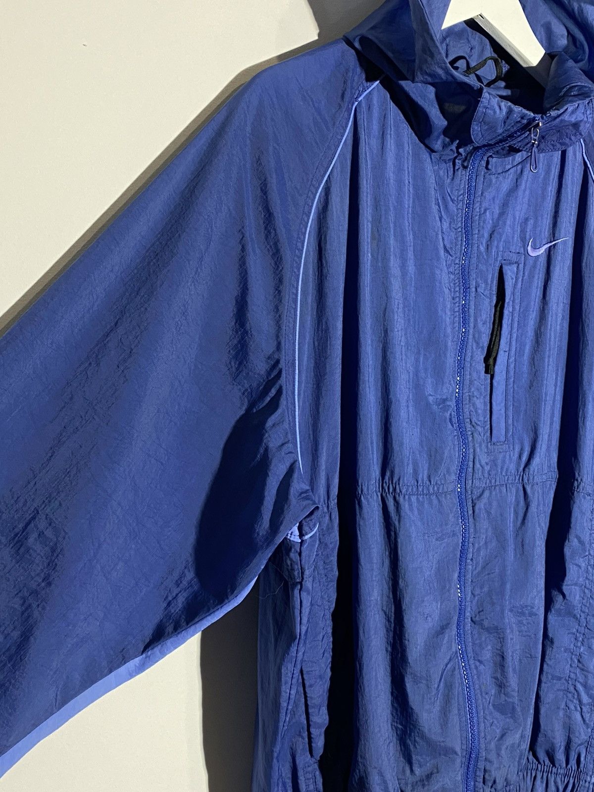Nike Vintage 90s Light Nike Nylon Jacket Blue Size US M / EU 48-50 / 2 - 6 Thumbnail