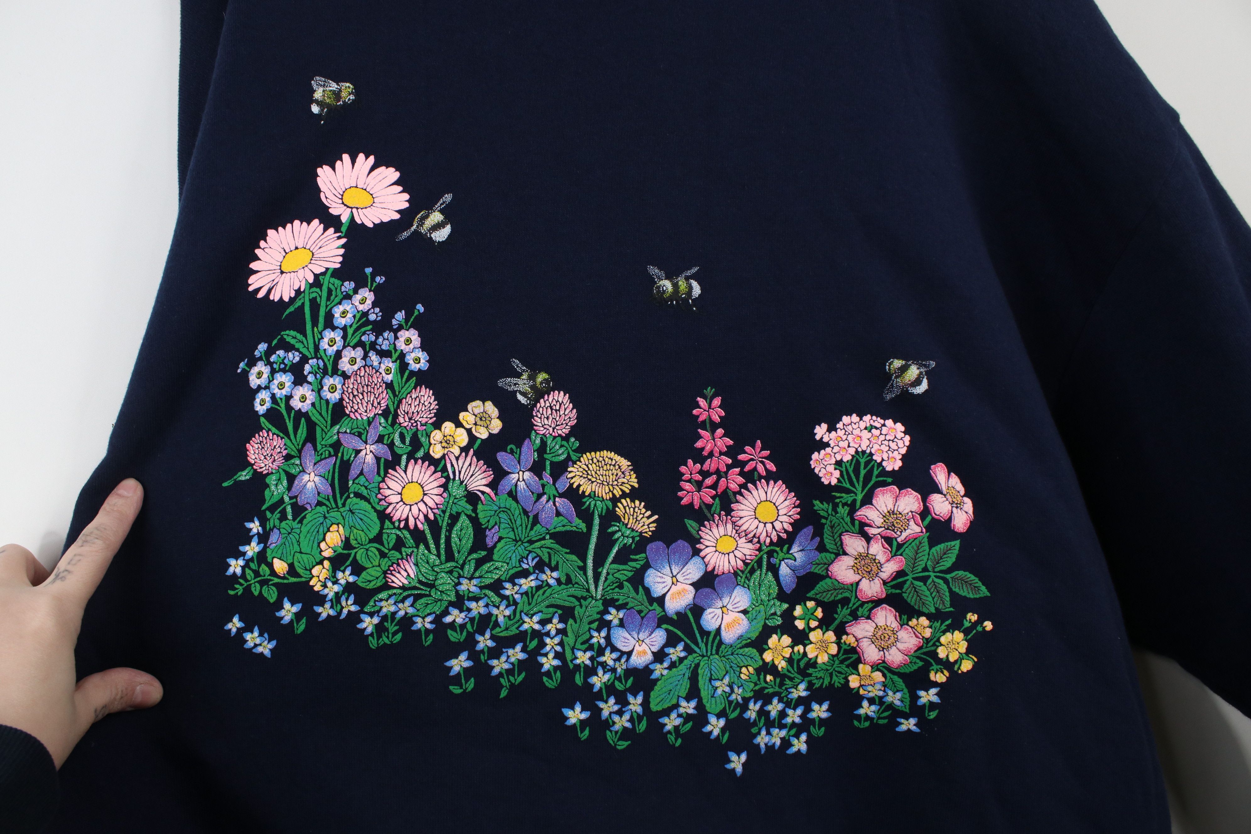 Vintage Vintage 90s Streetwear Bumblebee Flower Sweatshirt USA Size XL / US 12-14 / IT 48-50 - 4 Thumbnail