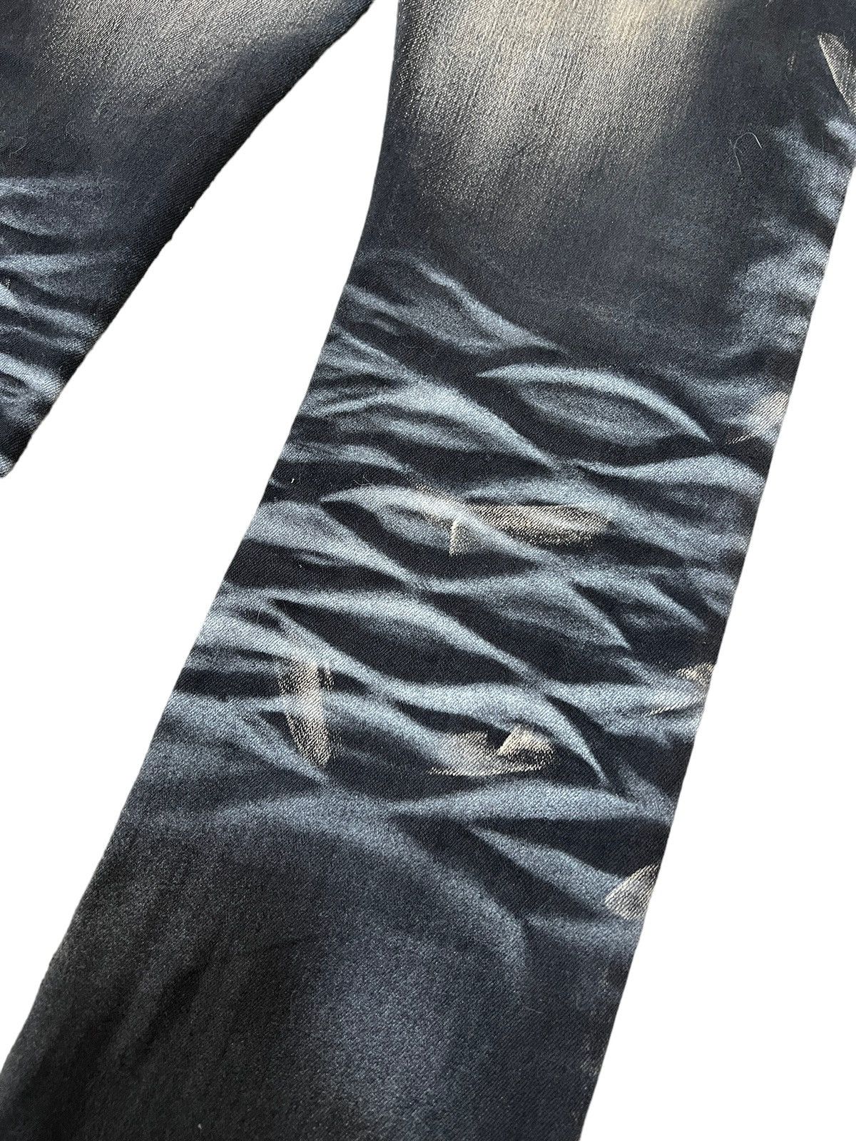 Tornado Mart Tornado Mart Acid Wash Claw Mark Slim Flare Denim Size US 31 - 7 Thumbnail