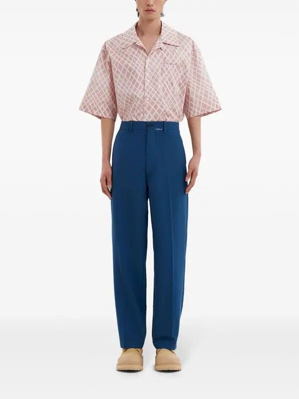 Marni o1w1db11125 Logo Trousers in Blue Size US 36 / EU 52 - 2 Thumbnail