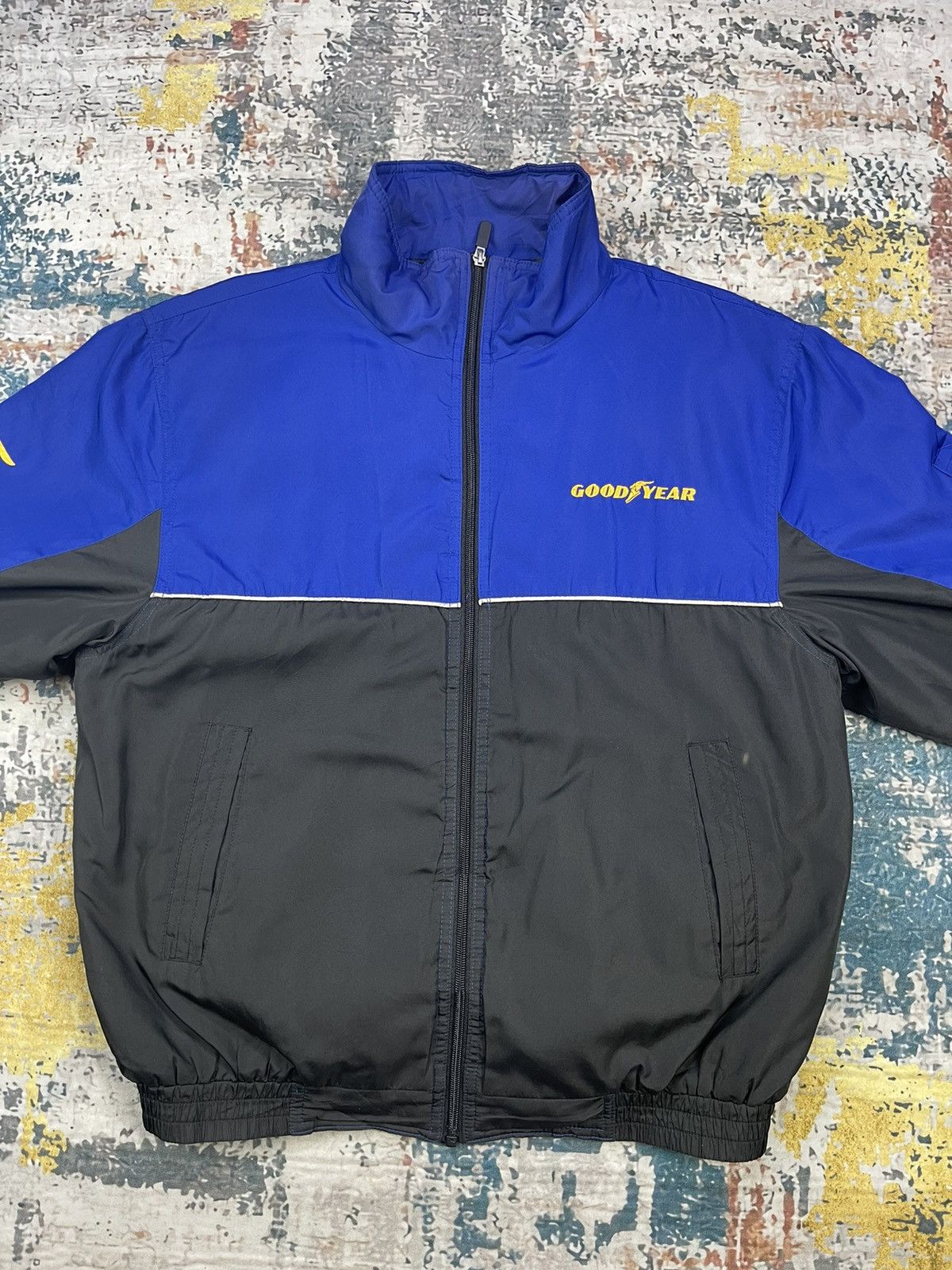 NASCAR Vtg 90s Goodyear Ice Navi 7 Zipper Jackets Size US L / EU 52-54 / 3 - 4 Thumbnail