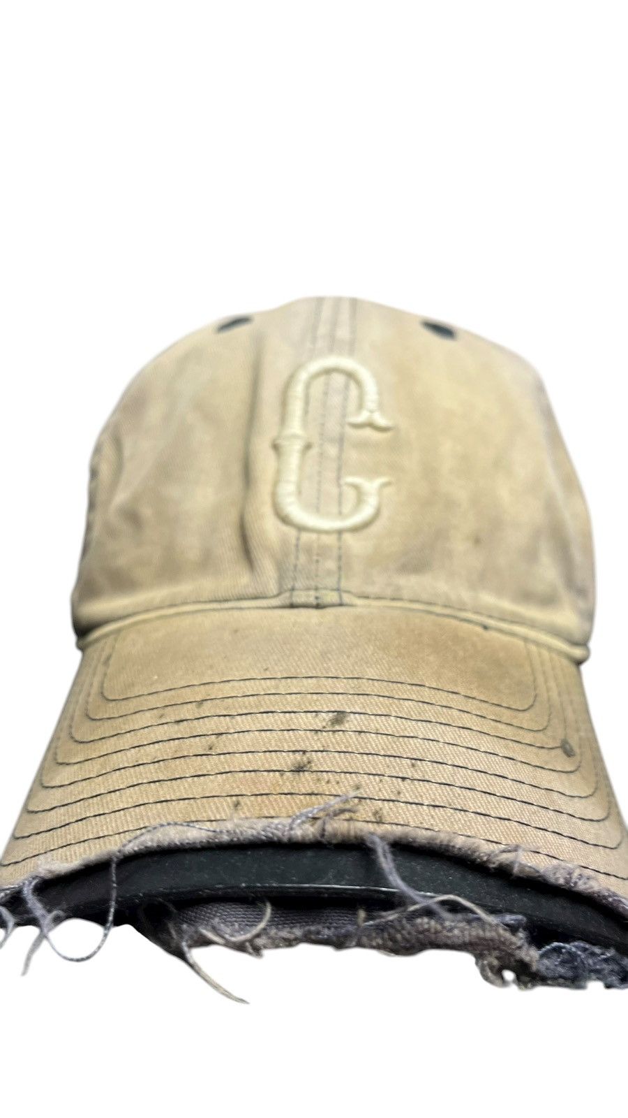Carhartt Distressed Carhartt “C” Logo Tan Dad Hat Size ONE SIZE - 1 Thumbnail