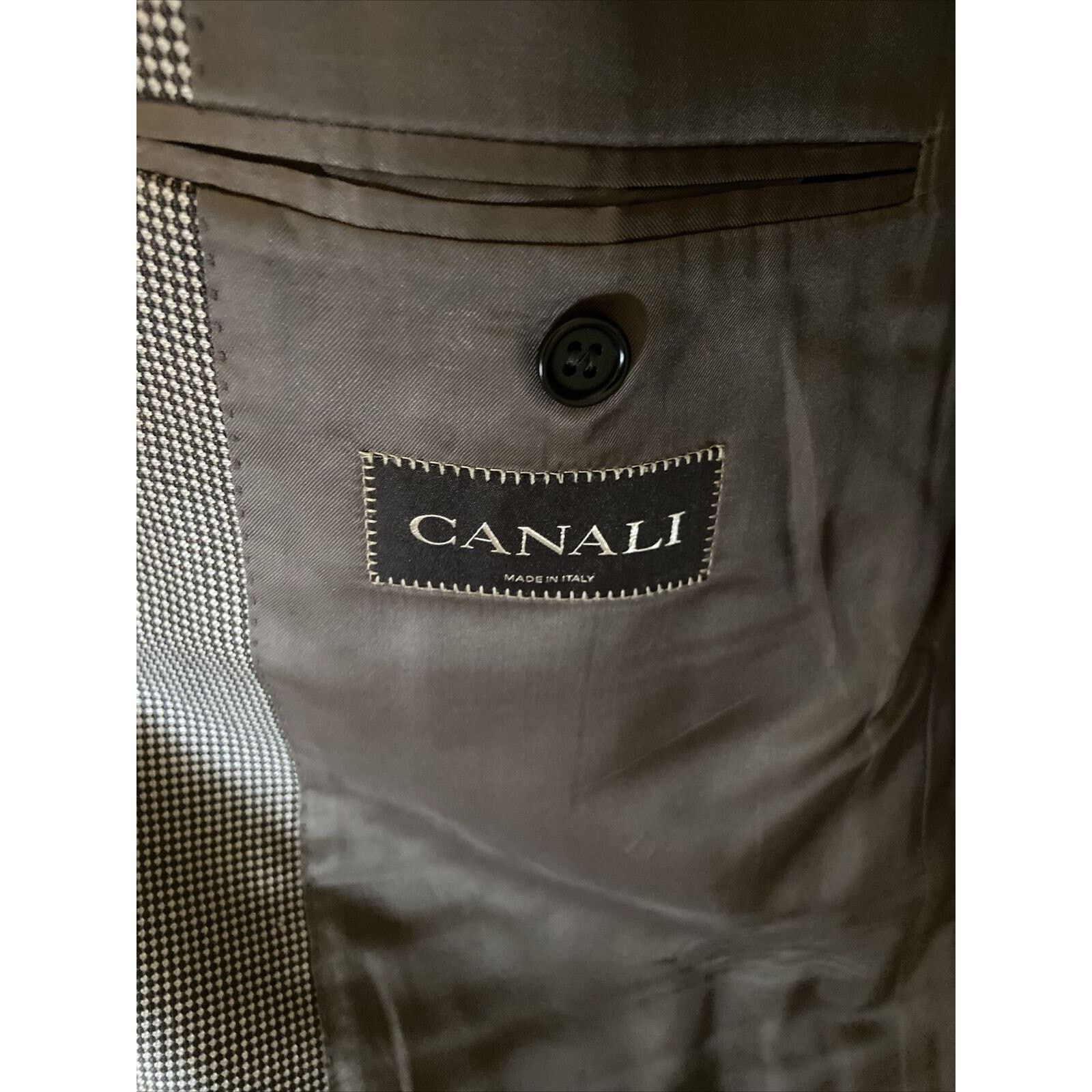 Canali Canali Men’s Black White Dot Pattern Sport Coat 44L/54L Size 44L - 4 Thumbnail