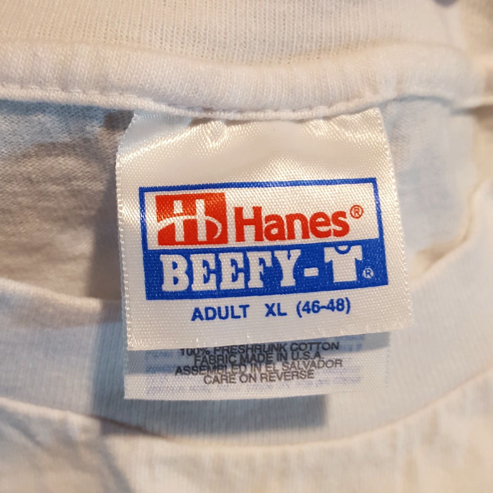 Hanes Vintage 90s NASCAR Racing T-Shirt Men's XL White Cotton Logo Embroidered Car Promo Y2K Retro Size US XL / EU 56 / 4 - 5 Thumbnail