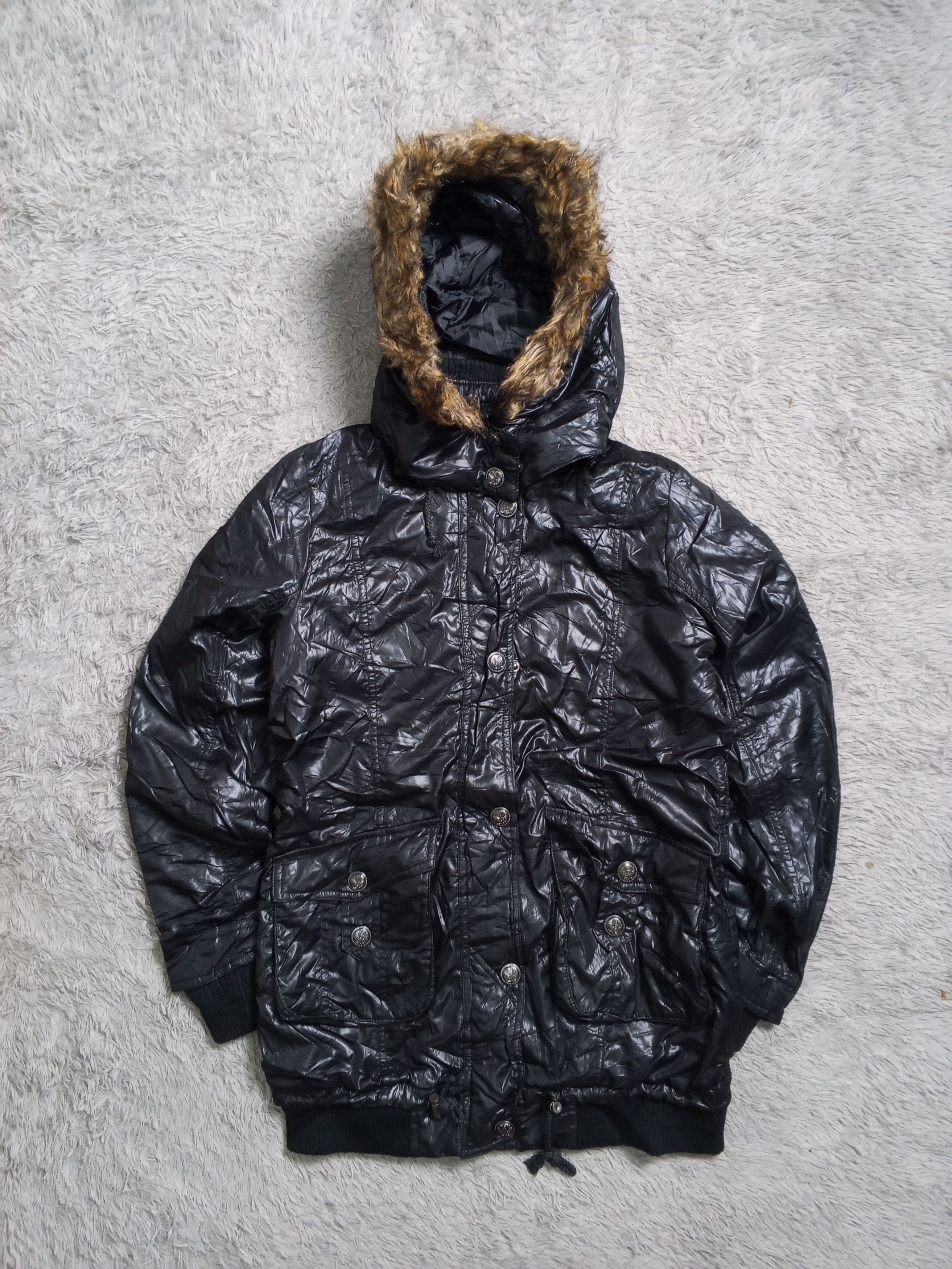 Japanese Brand 2up Worldwide x ADN Masashi Black Fox Fur Zip Up