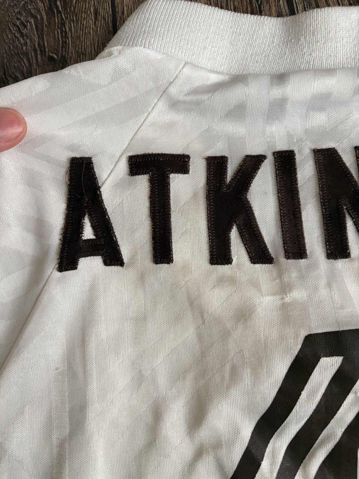Vintage Vintage 90s UMBRO Quincy University #4 Atkinson Match Worn Size US XL / EU 56 / 4 - 18 Thumbnail