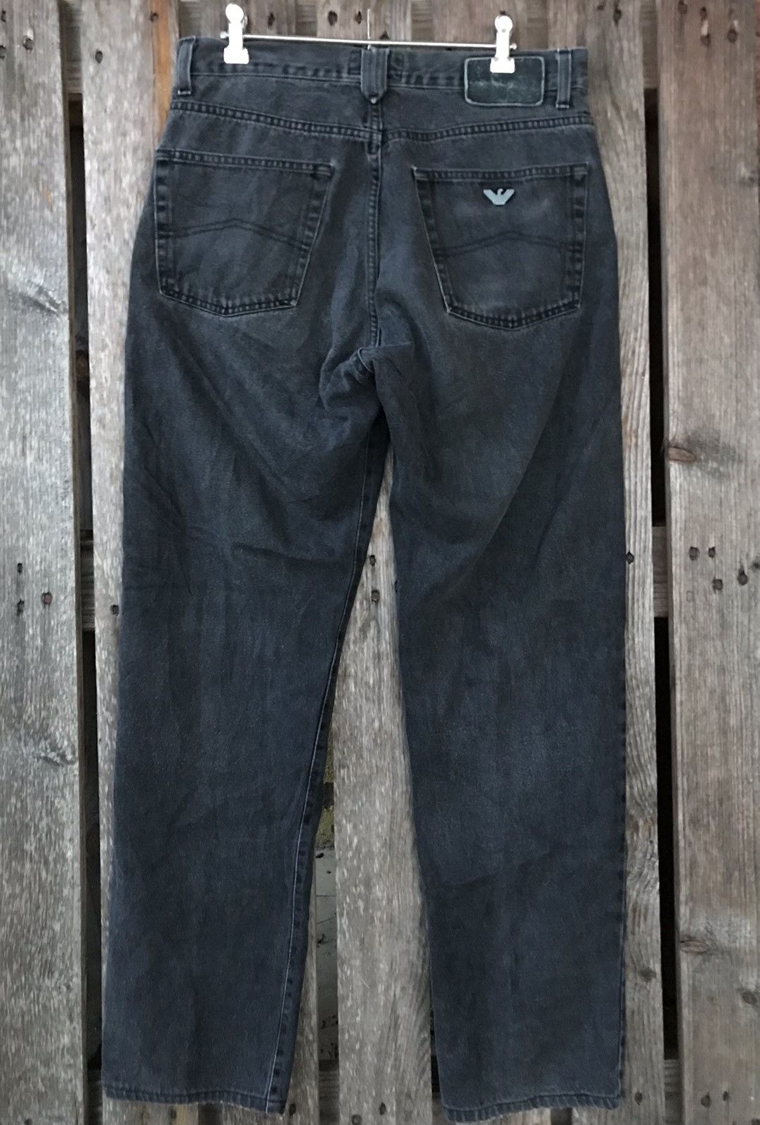 Armani × Giorgio Armani × Vintage VTG 90s Armani Jeans Pin Logo Basic Denim Size US 32 / EU 48 - 1 Thumbnail