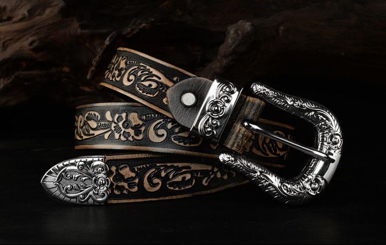 Japanese Brand × Vintage Retro flower embossed belt Size ONE SIZE - 5 Thumbnail