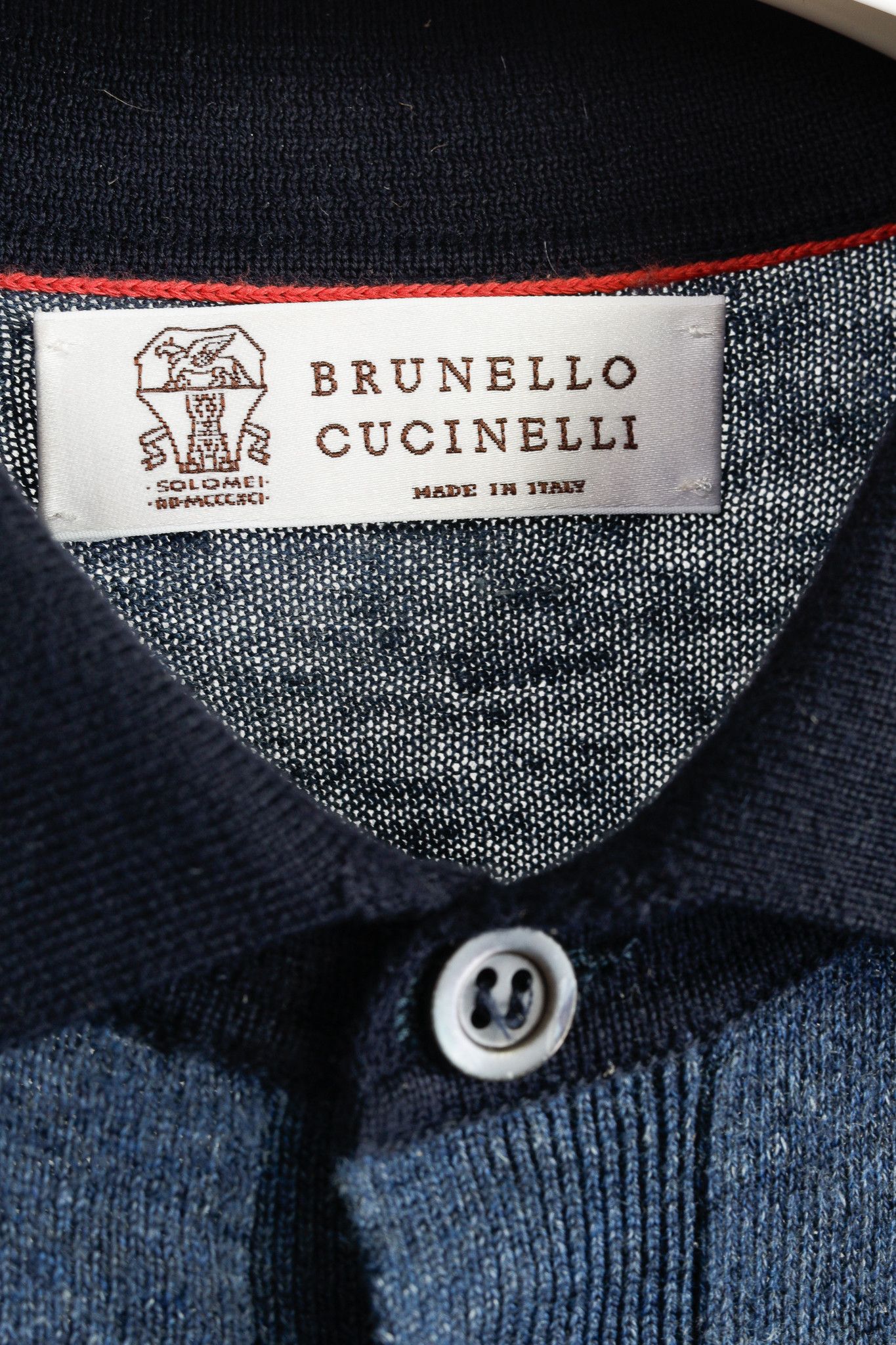 Brunello Cucinelli Brunello Cucinelli Blue Linen-Blend Contrasting Polo Shirt Size US M / EU 48-50 / 2 - 4 Thumbnail