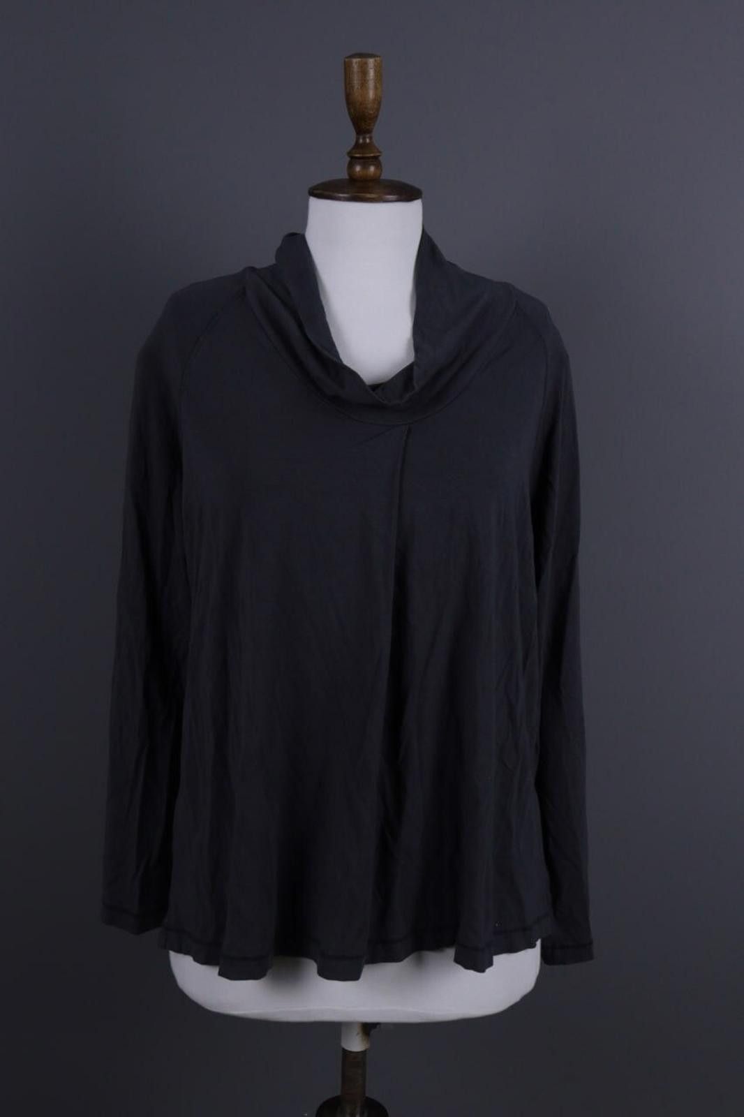 Oscar De La Renta Oska Gray Lagenlook Cowl Neck Pullover Tunic Shirt Size 2 Size XS / US 0-2 / IT 36-38 - 1 Thumbnail