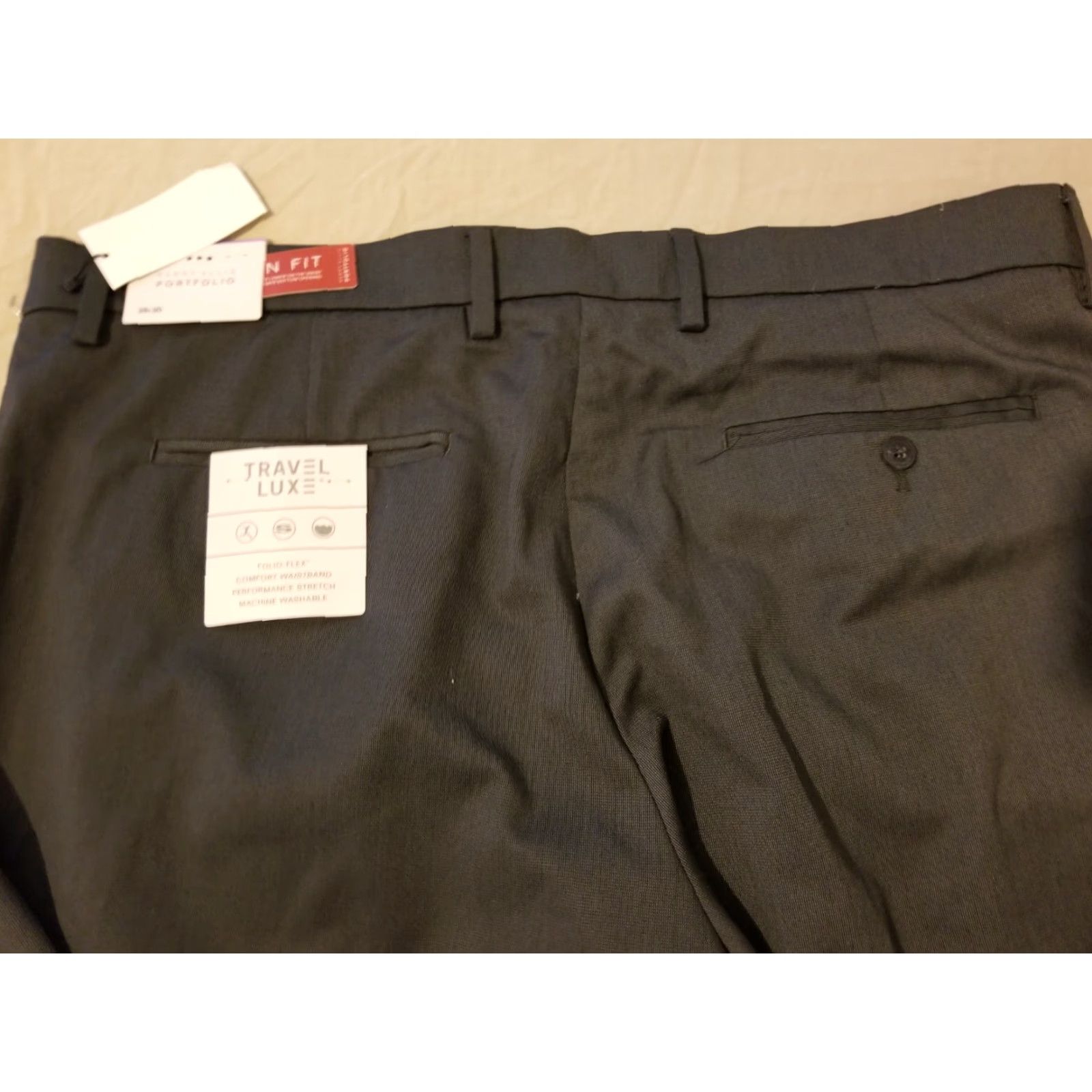 Perry Ellis PERRY ELLIS Dress Pants 38x30 Gray Mens Pants Regular Khaki Chino Trouser Slack Size US 38 / EU 54 - 2 Thumbnail