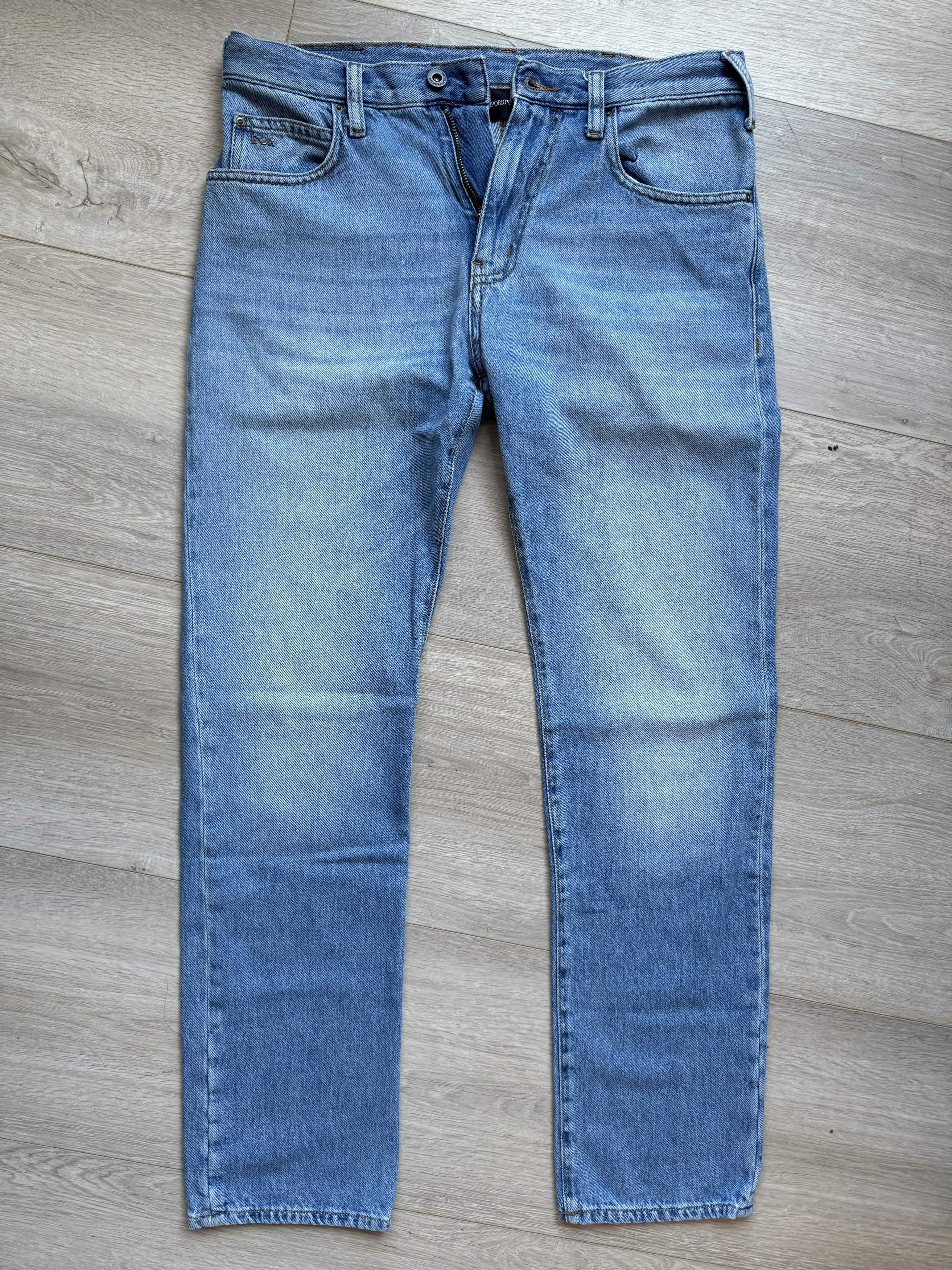 Emporio Armani EMPORIO ARMANI Blue Denim Jeans Regular Fit Size US 31 - 1 Thumbnail