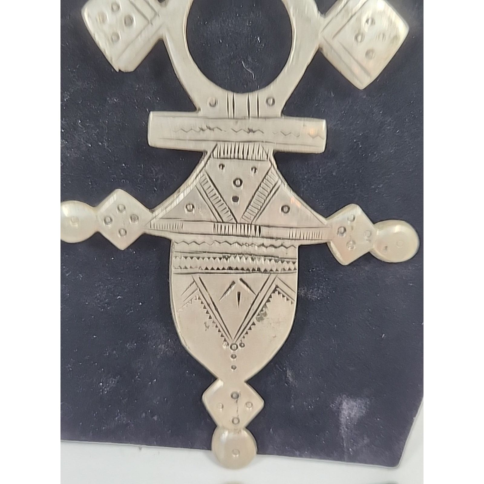 Tuareg Cross Pendant Traditional EthnicTribal BeadedNeckless