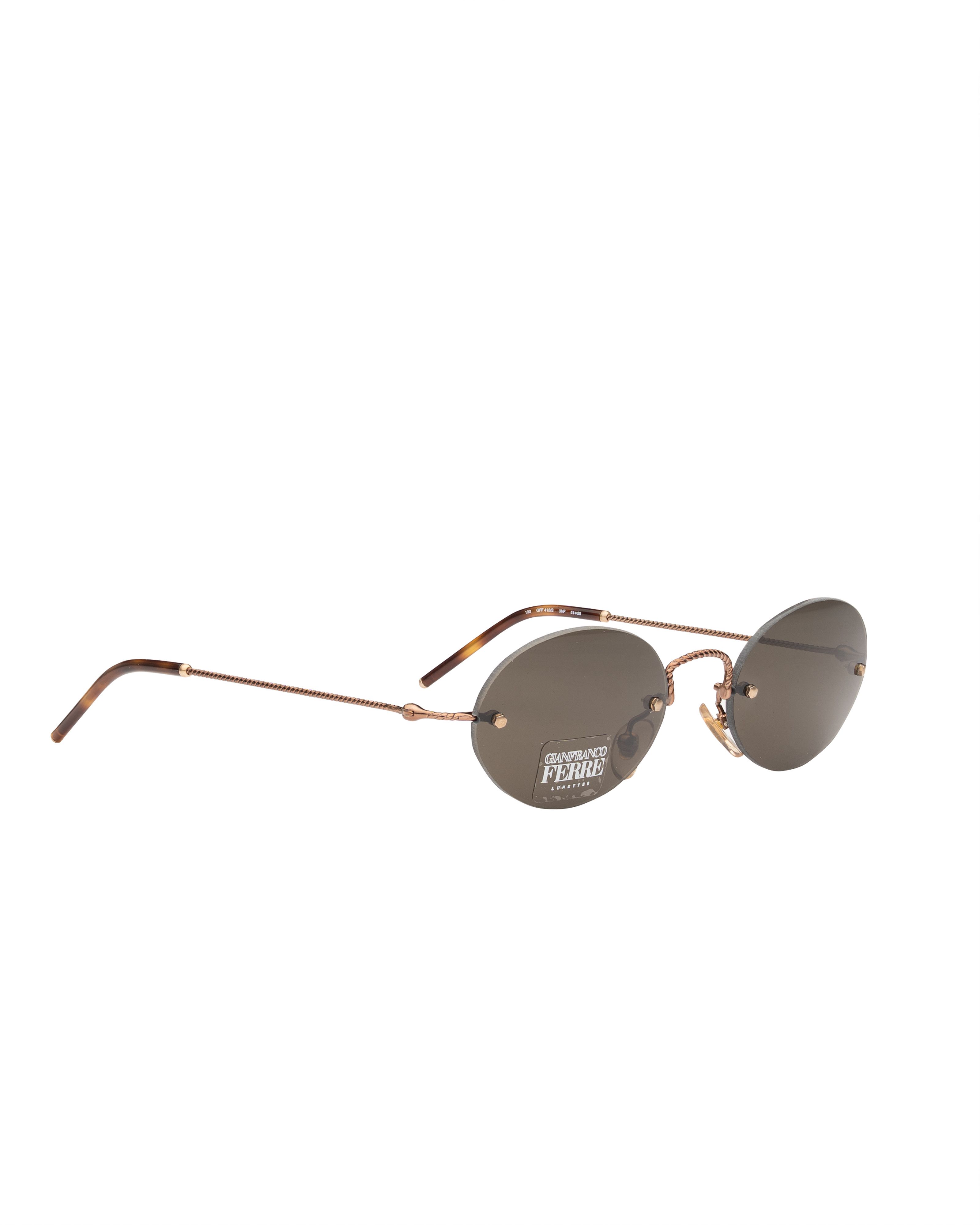 Gianfranco Ferre Gianfranco Ferre 90's Brown Oval Rimless Sunglasses Size ONE SIZE - 3 Thumbnail