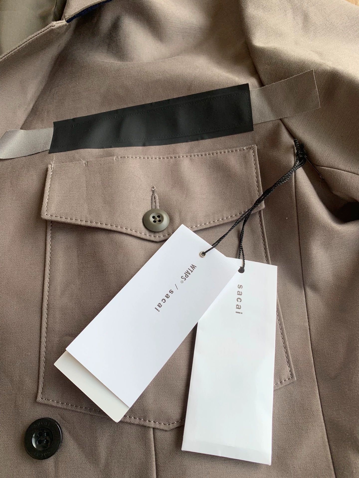 Sacai SACAI x WTAPS Cotton Back Satin Pocket Jacket Size 3 Size US L / EU 52-54 / 3 - 4 Thumbnail