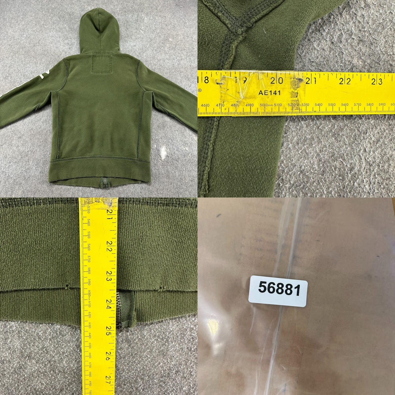 Abercrombie & Fitch VINTAGE Abercrombie & Fitch Hoodie Womens M Green Full Zip Muscle Cotton Spellout Y2K 90s Size M / US 6-8 / IT 42-44 - 11 Thumbnail