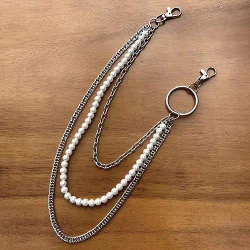 Jewelry Triple Layer Dice Wallet Chain, Pants Chain Size ONE SIZE - 3 Thumbnail