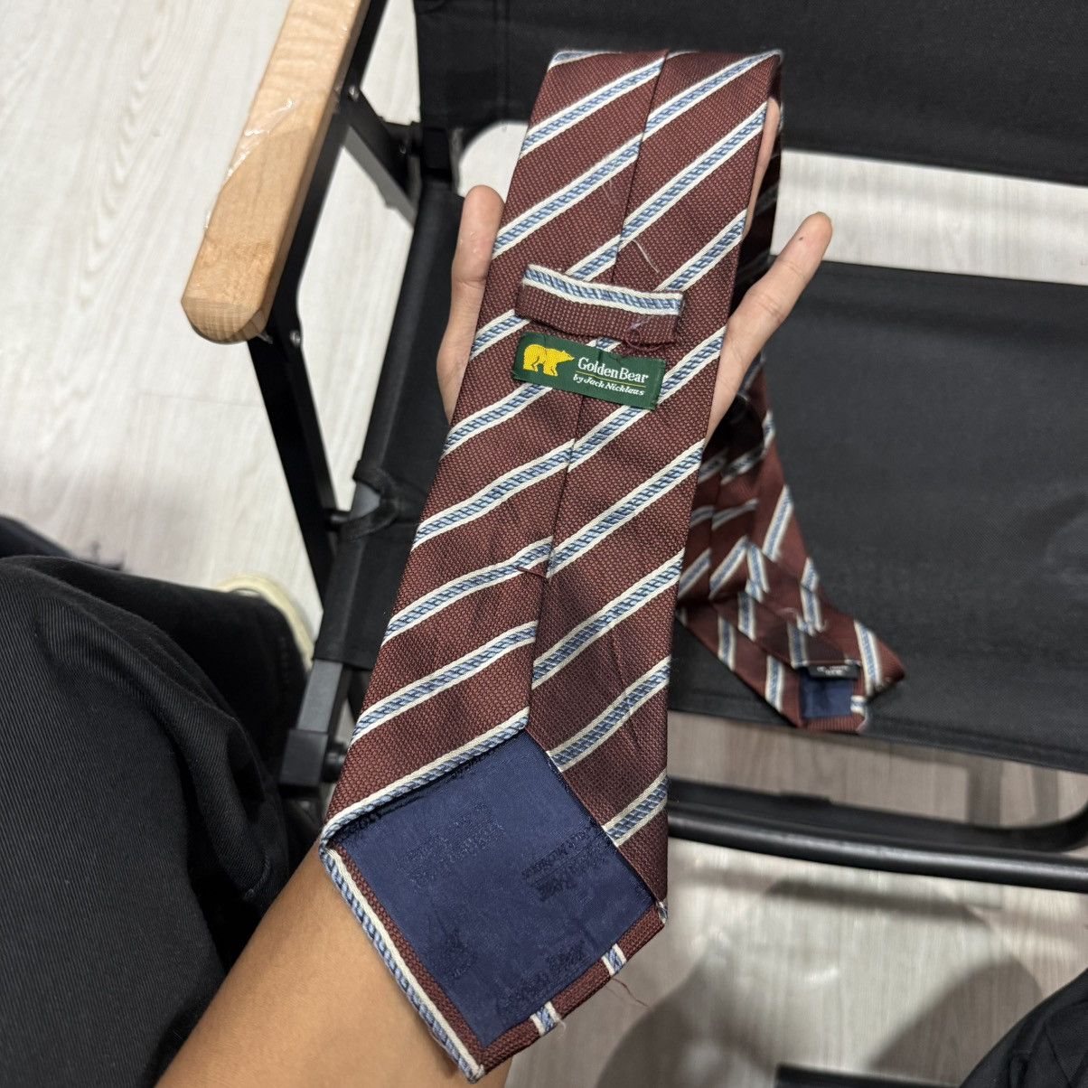Golden Bear Golden bear jack nicklaus neckties stripe patterned silk Size ONE SIZE - 2 Thumbnail