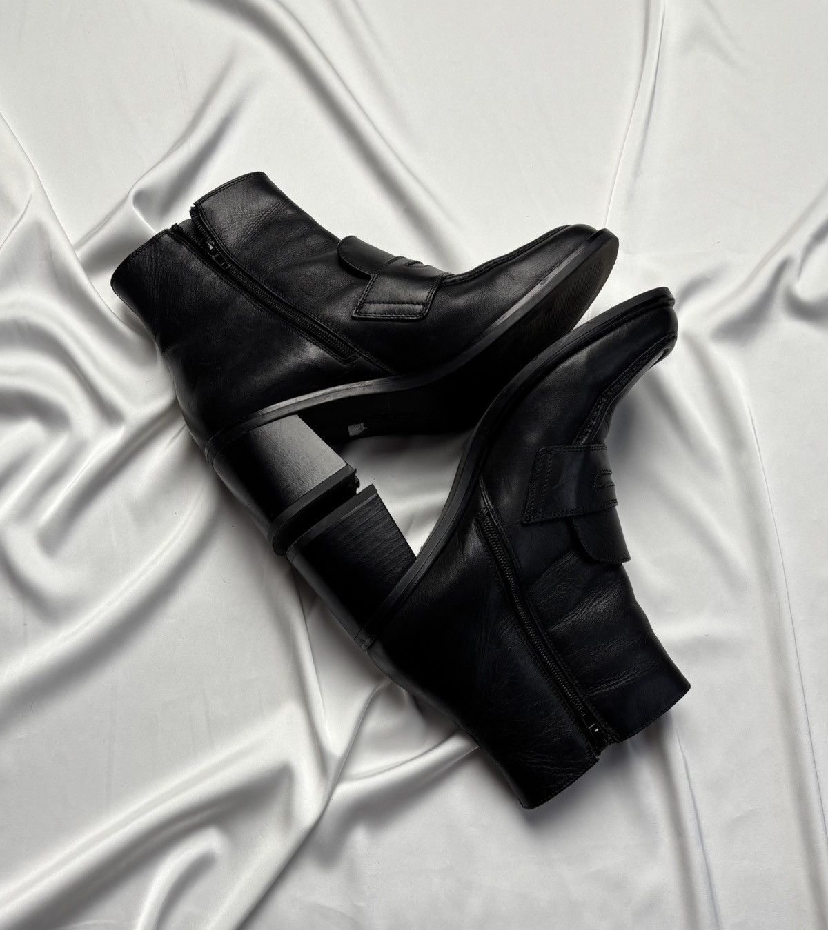Other Free flex black leather heels boots Size US 10.5 / IT 40.5 - 4 Thumbnail