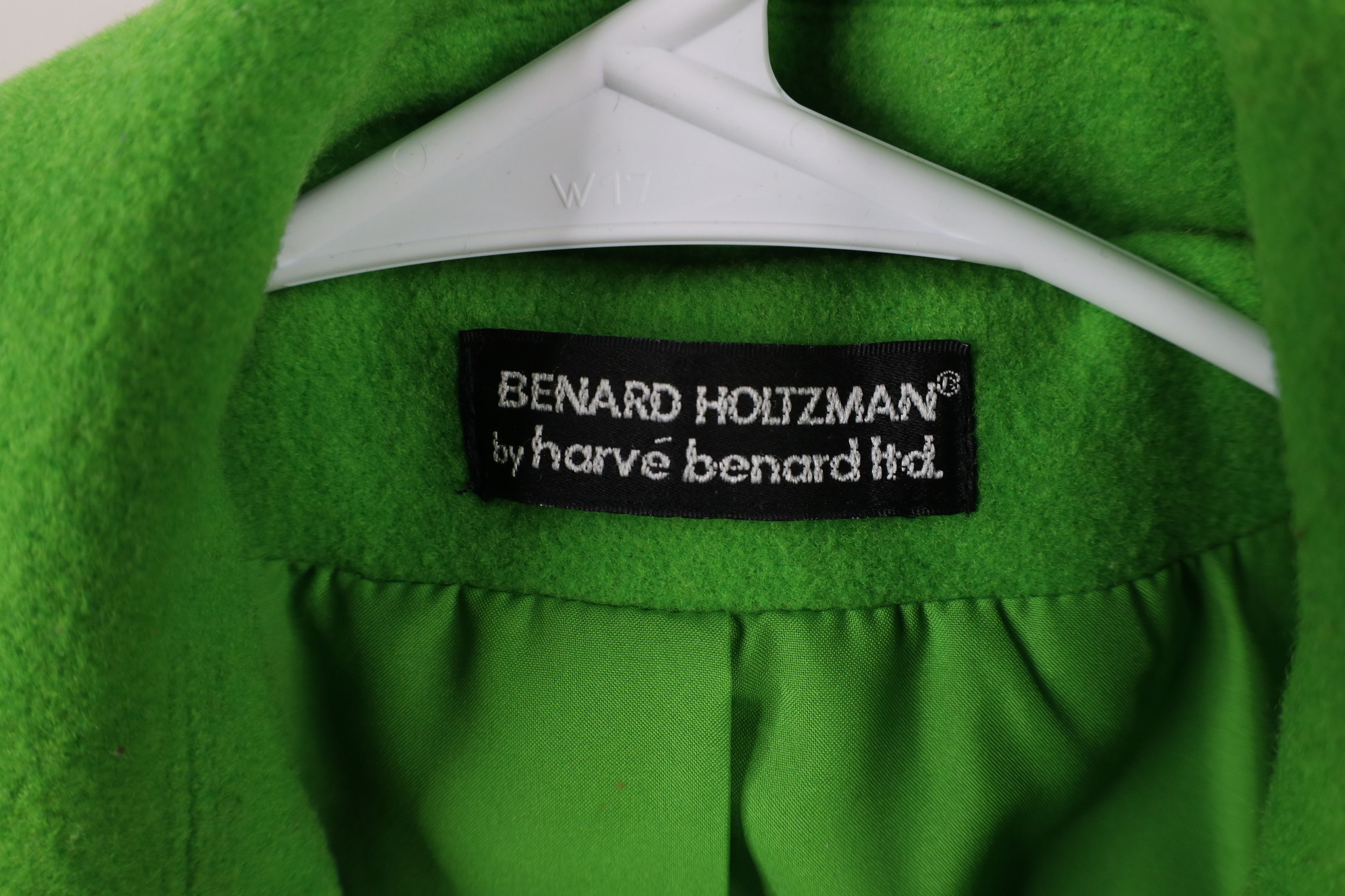 Vintage Vintage 90s Streetwear Wool Full Zip Bomber Jacket Lime Size L / US 10 / IT 46 - 7 Thumbnail