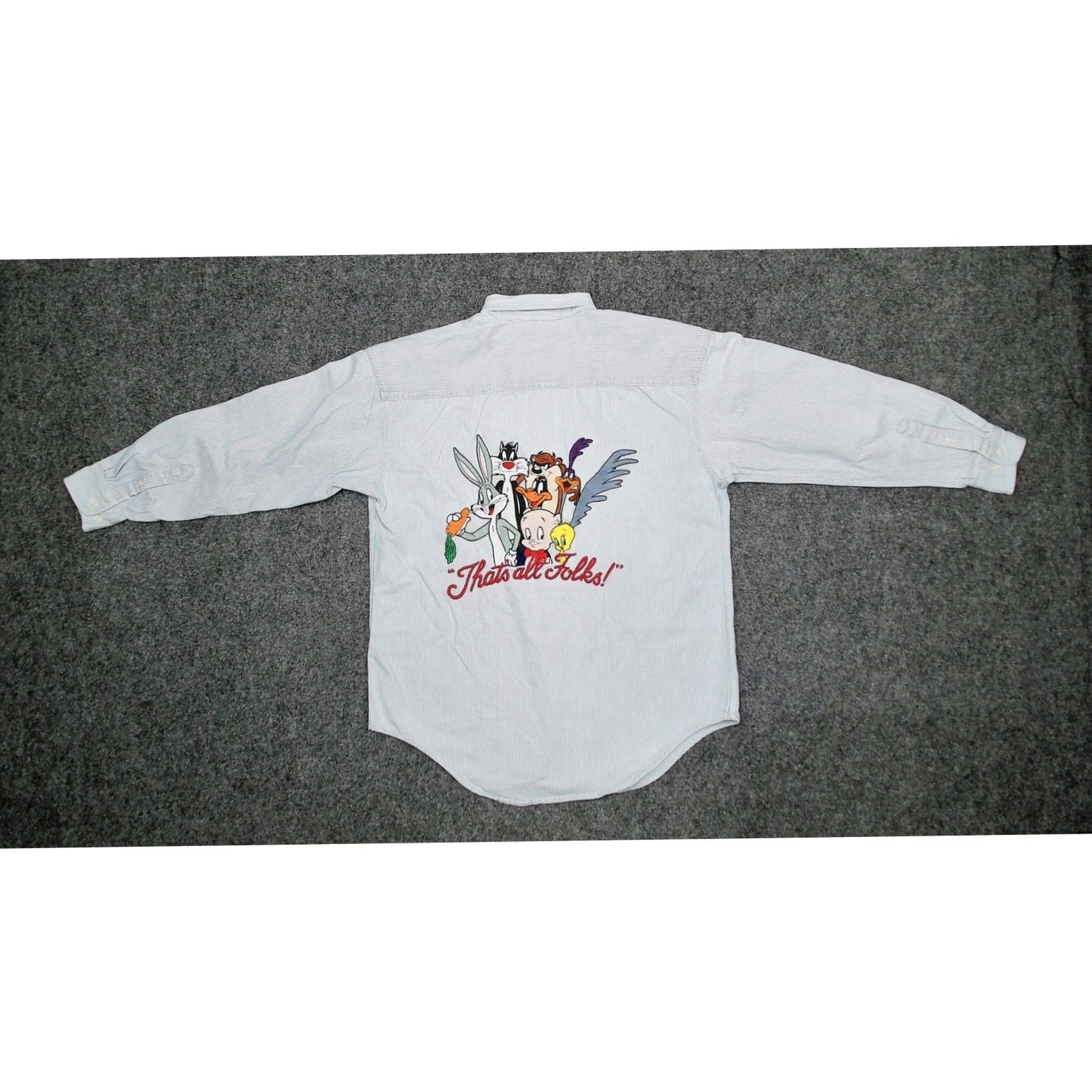 Acme Clothing VINTAGE Acme Clothing Looney Tunes Denim Shirt Mens M Size US M / EU 48-50 / 2 - 6 Thumbnail