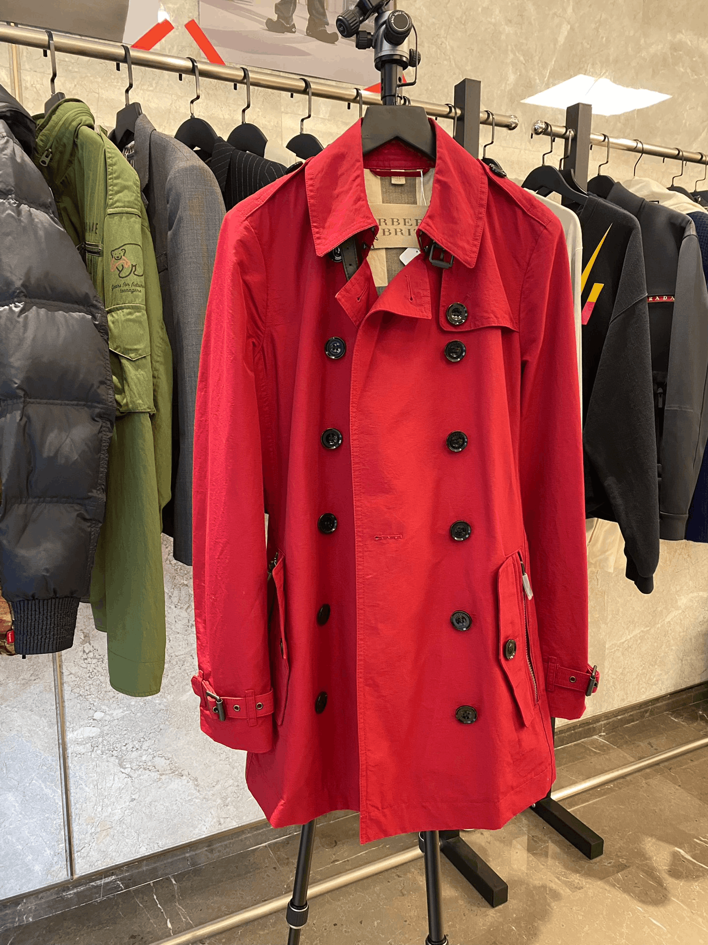 Burberry Burberry Red Coat XL Women Size XL / US 12-14 / IT 48-50 - 1 Thumbnail