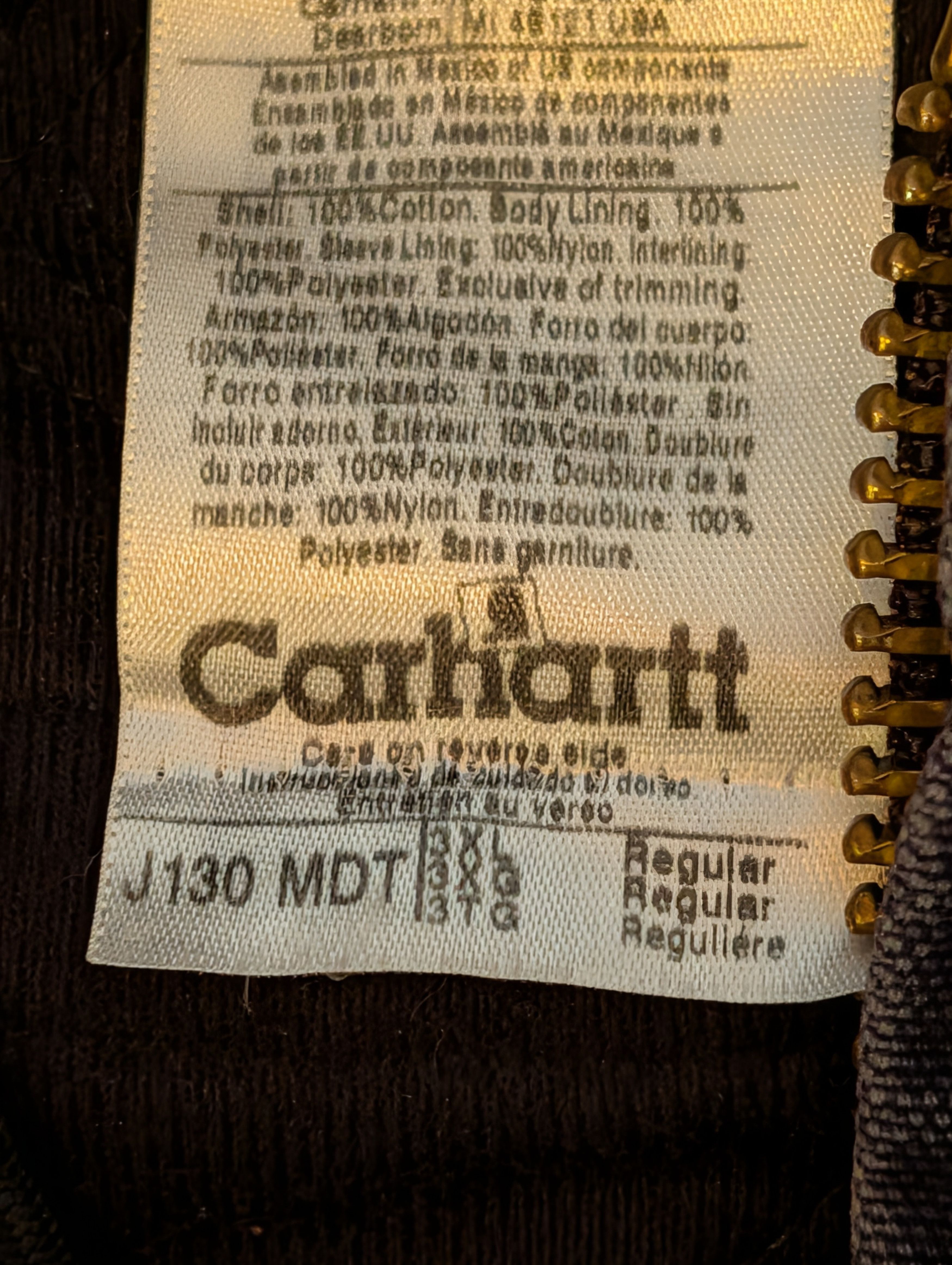 Carhartt Vintage Carhartt J130 MDT Sandstone Active Jacket Midnight Size US XXL / EU 58 / 5 - 3 Thumbnail
