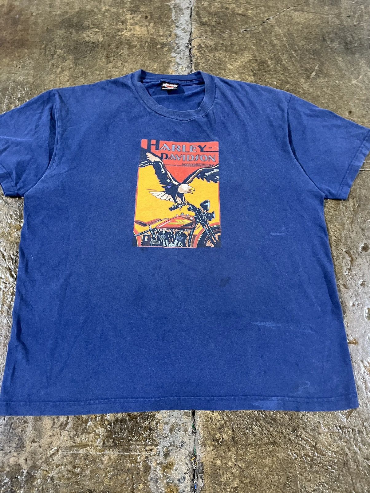 Harley Davidson × Vintage Crazy Vintage Y2K Harley Davidson Eagle Logo Skater Tee Size US XXL / EU 58 / 5 - 3 Thumbnail