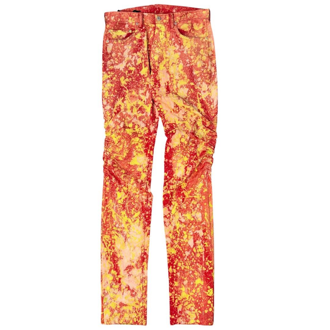 Vlone Vlone 1/1 Stack Denim Red/Bleach/Yellow Size US 36 / EU 52 - 1 Thumbnail