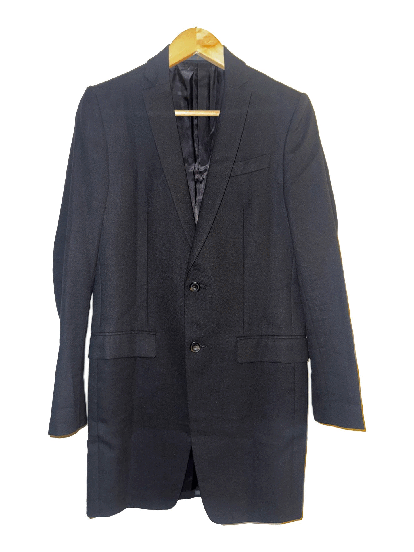 ato ato Long Tailored Jacket, Chesterfield Coat, Single-Breasted Size 44R - 2 Thumbnail