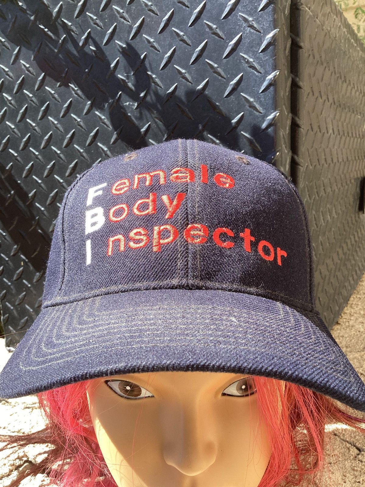 Other Vtg 90s FBI female body inspector parody baseball style hat Size ONE SIZE - 1 Thumbnail