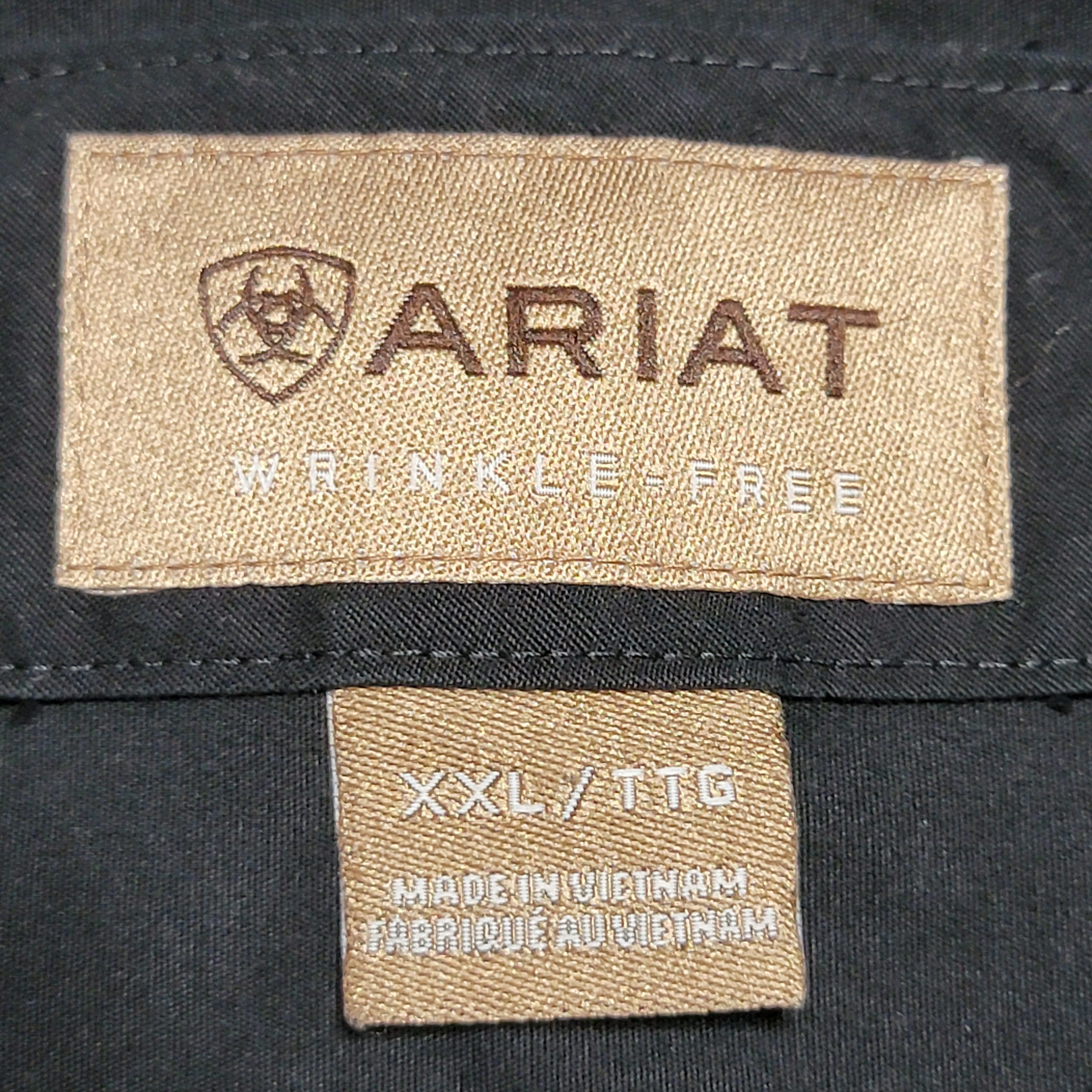 Ariat Ariat LS Full Button Black Shirt Wrinkle-Free - Size XXL Size US XXL / EU 58 / 5 - 5 Thumbnail