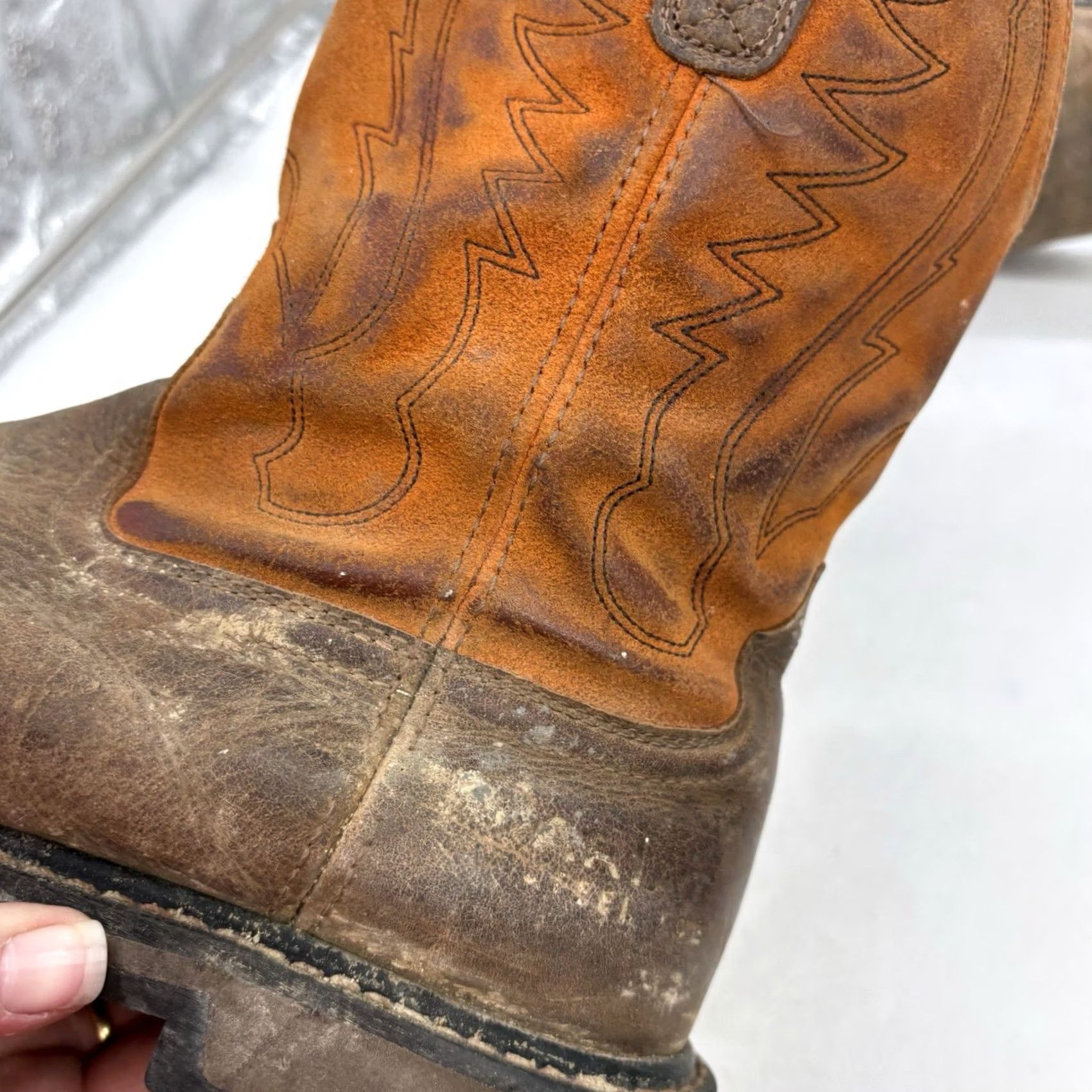 Ariat Ariat Workhog XT Patriot H2O Mens 10.5 Brown Leather Waterproof Oil Resistant Slip Resistant Safety WorkBoots ASTM F2413-18 SageX? Size US 11 / EU 44 - 3 Thumbnail