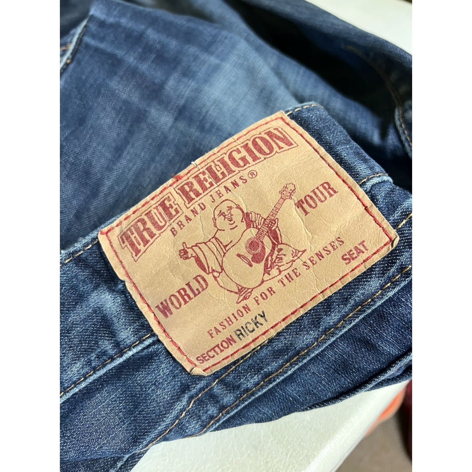 True Religion VINTAGE True Religion Ricky Denim Jeans 35x33 Men Jeans Distressed 100% Cotton USA Blue Size US 35 - 4 Thumbnail