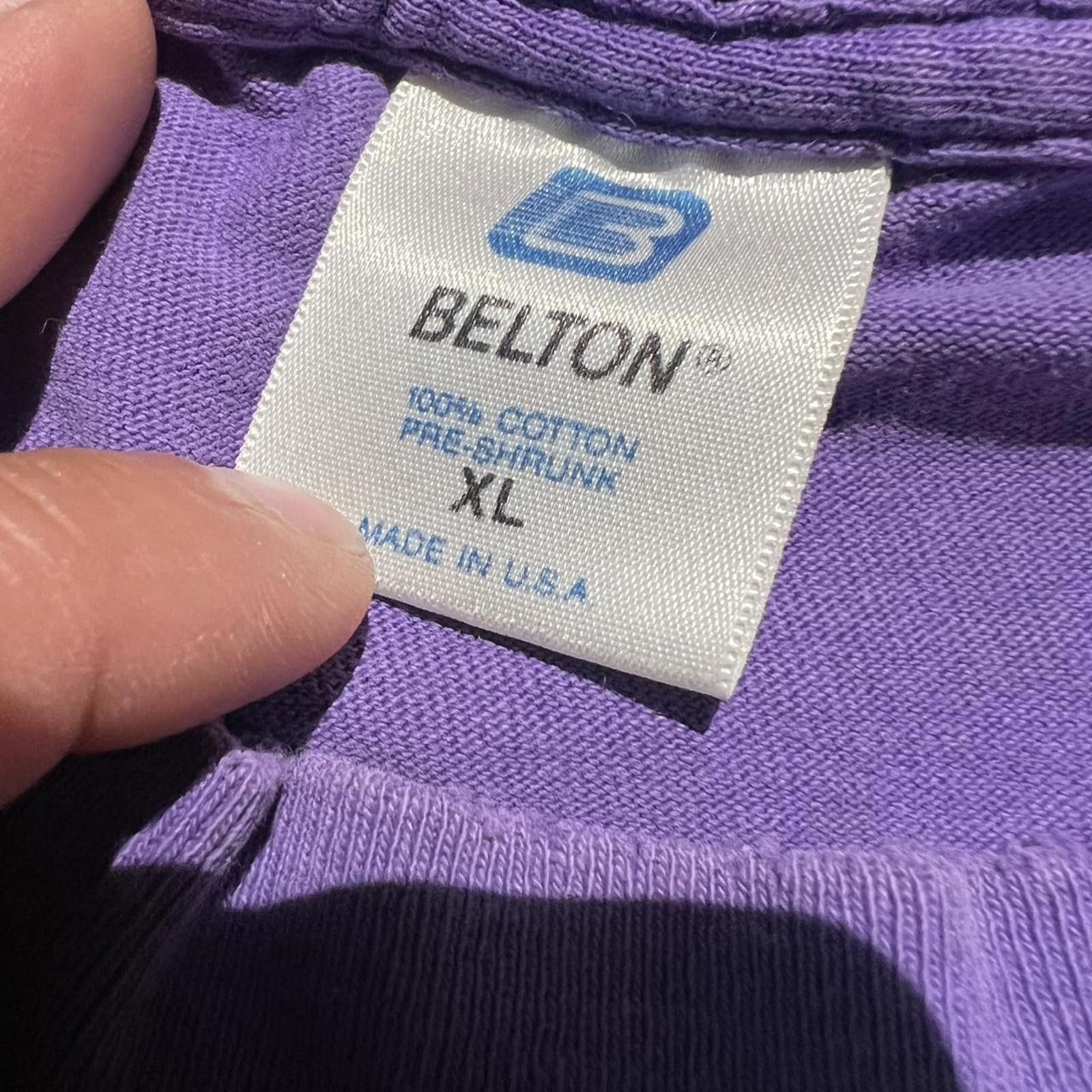 Britt Bolton Vintage 90s Tarleton State University Purple Poo Long Tshirt Size US M / EU 48-50 / 2 - 5 Thumbnail