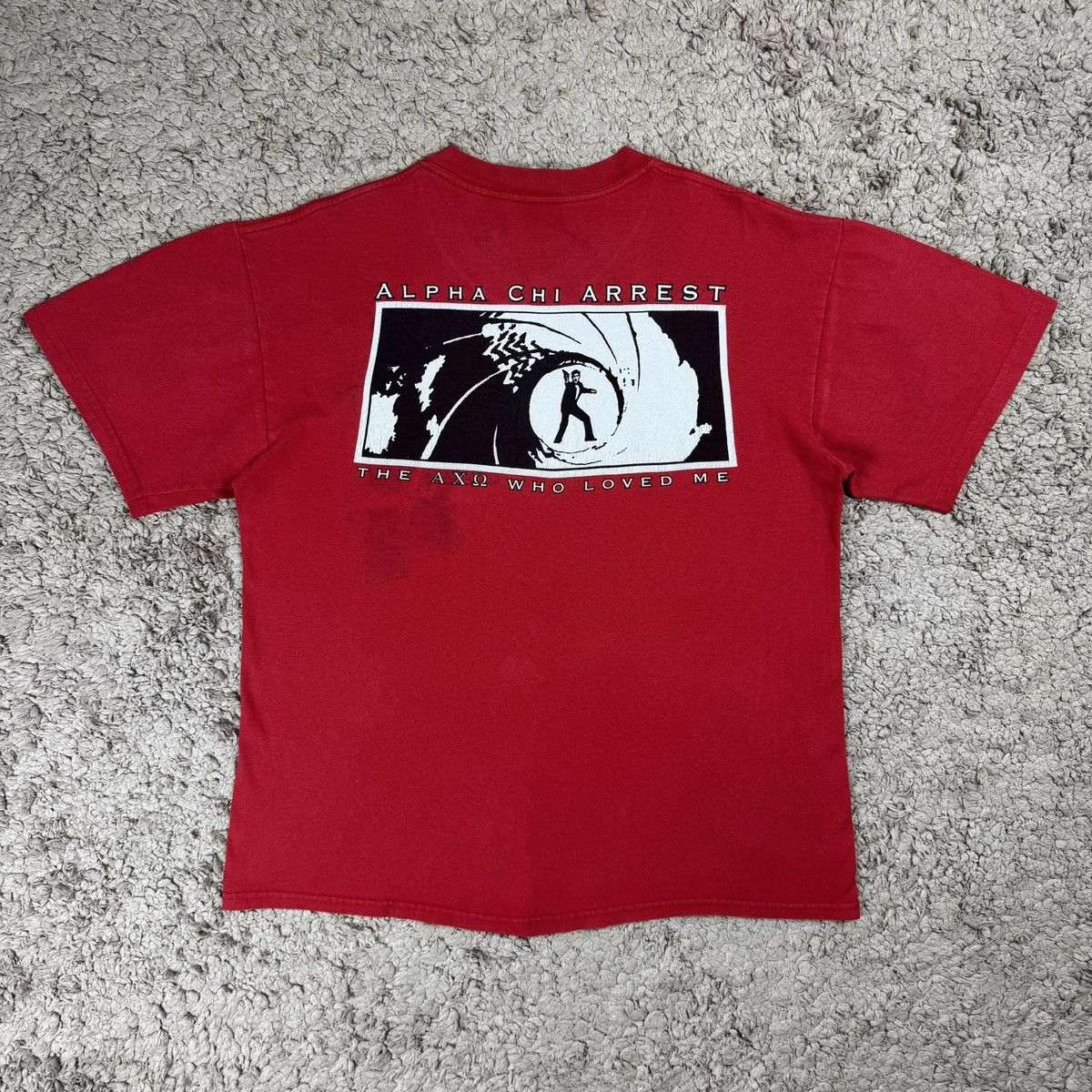 Vintage Vintage Alpha Chi Arrest Parody James Bond Movie T-shirt Size US M / EU 48-50 / 2 - 1 Thumbnail