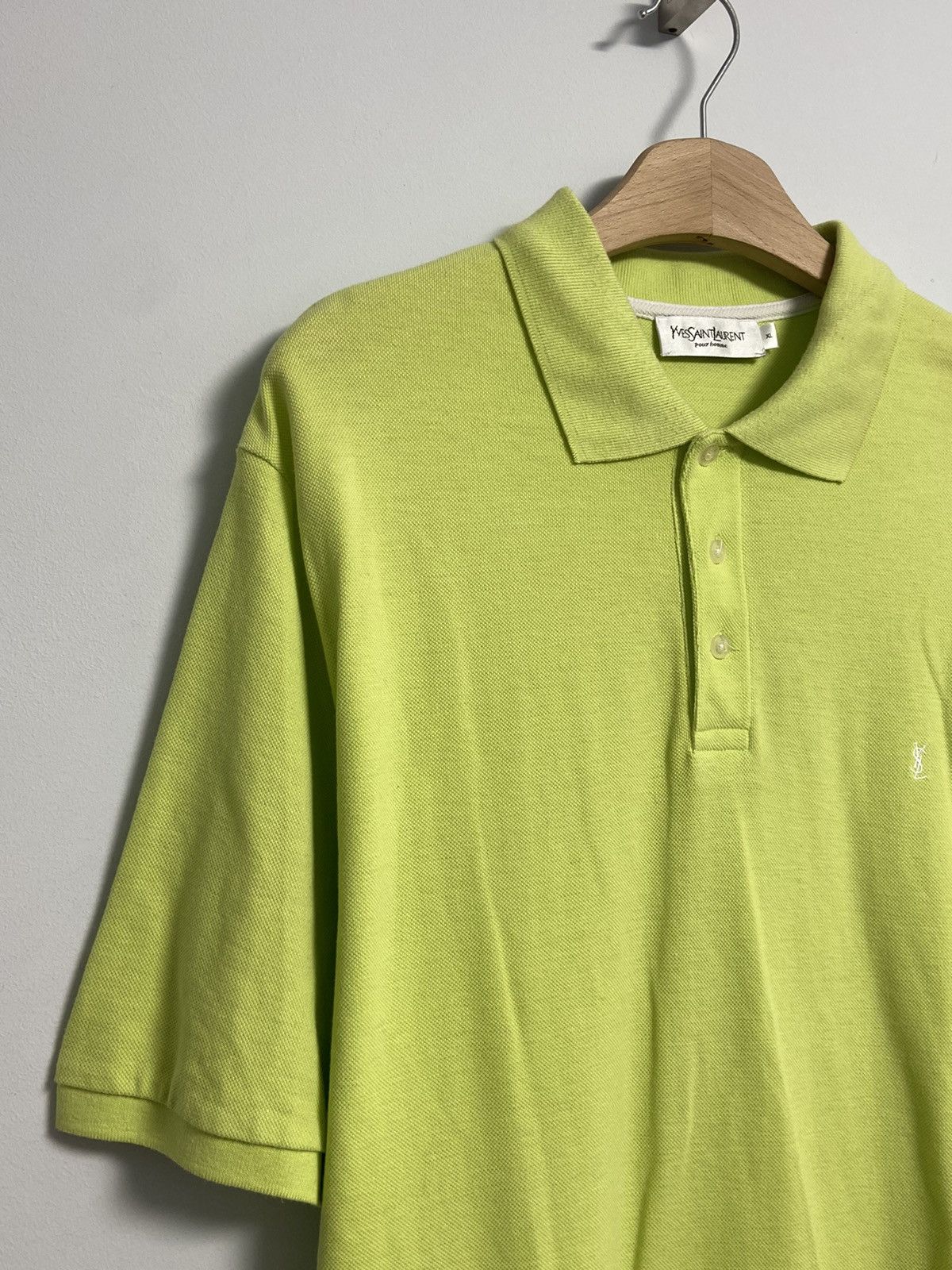 Yves Saint Laurent Yves Saint Laurent YSL Lime green logo polo Size US XL / EU 56 / 4 - 5 Thumbnail