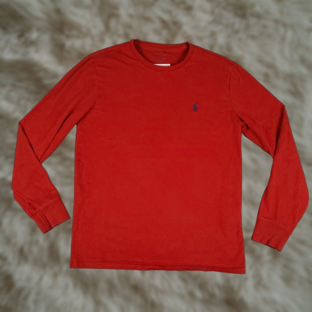 Ralph Lauren Ralph Lauren Polo Shirt Mens Small Red Pony Long Sleeve Crew Neck Cotton Size US S / EU 44-46 / 1 - 1 Thumbnail