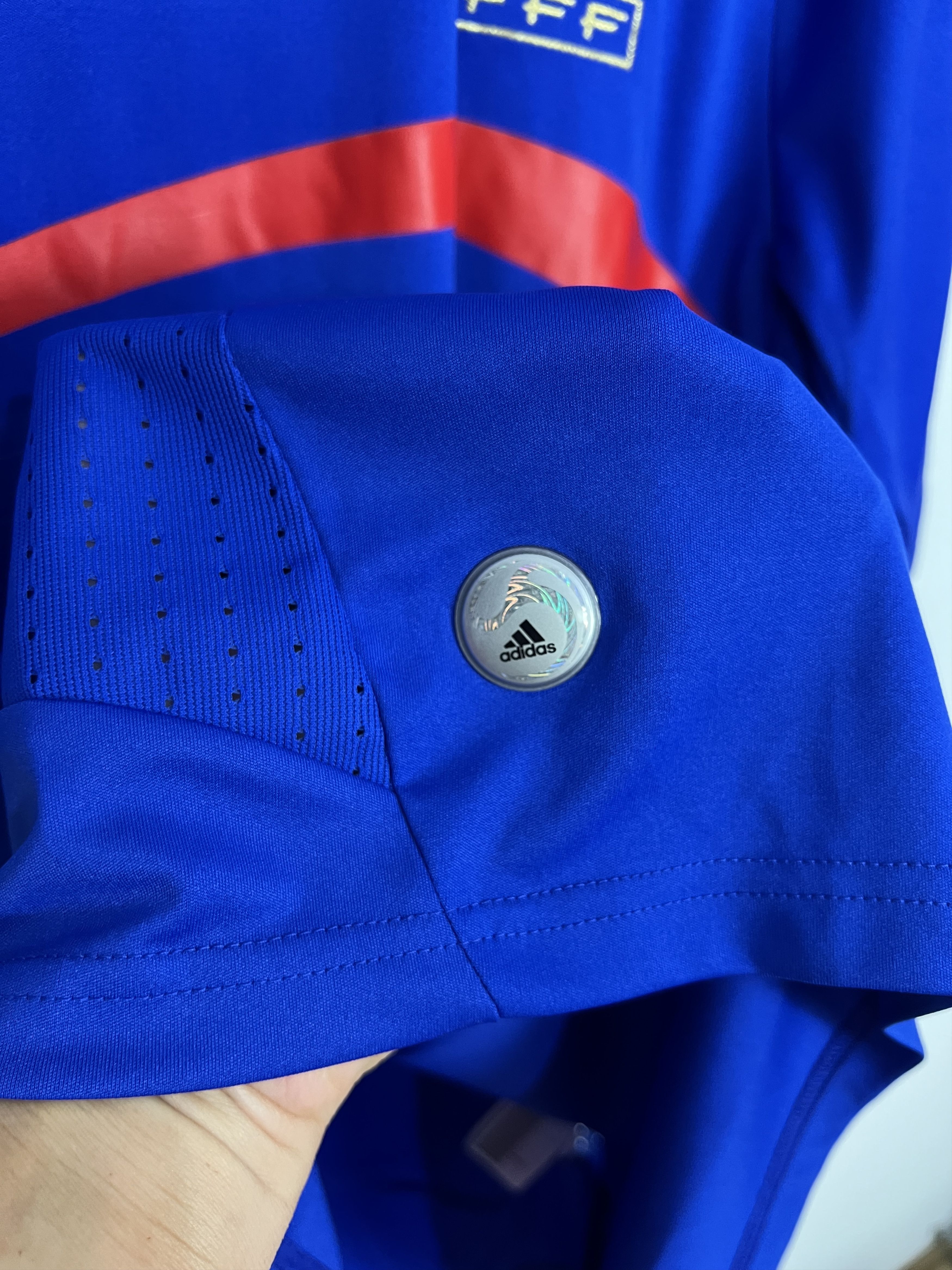 Adidas France Home football shirt 2007 Soccer #11 Nasri Adidas Size US XL / EU 56 / 4 - 5 Thumbnail