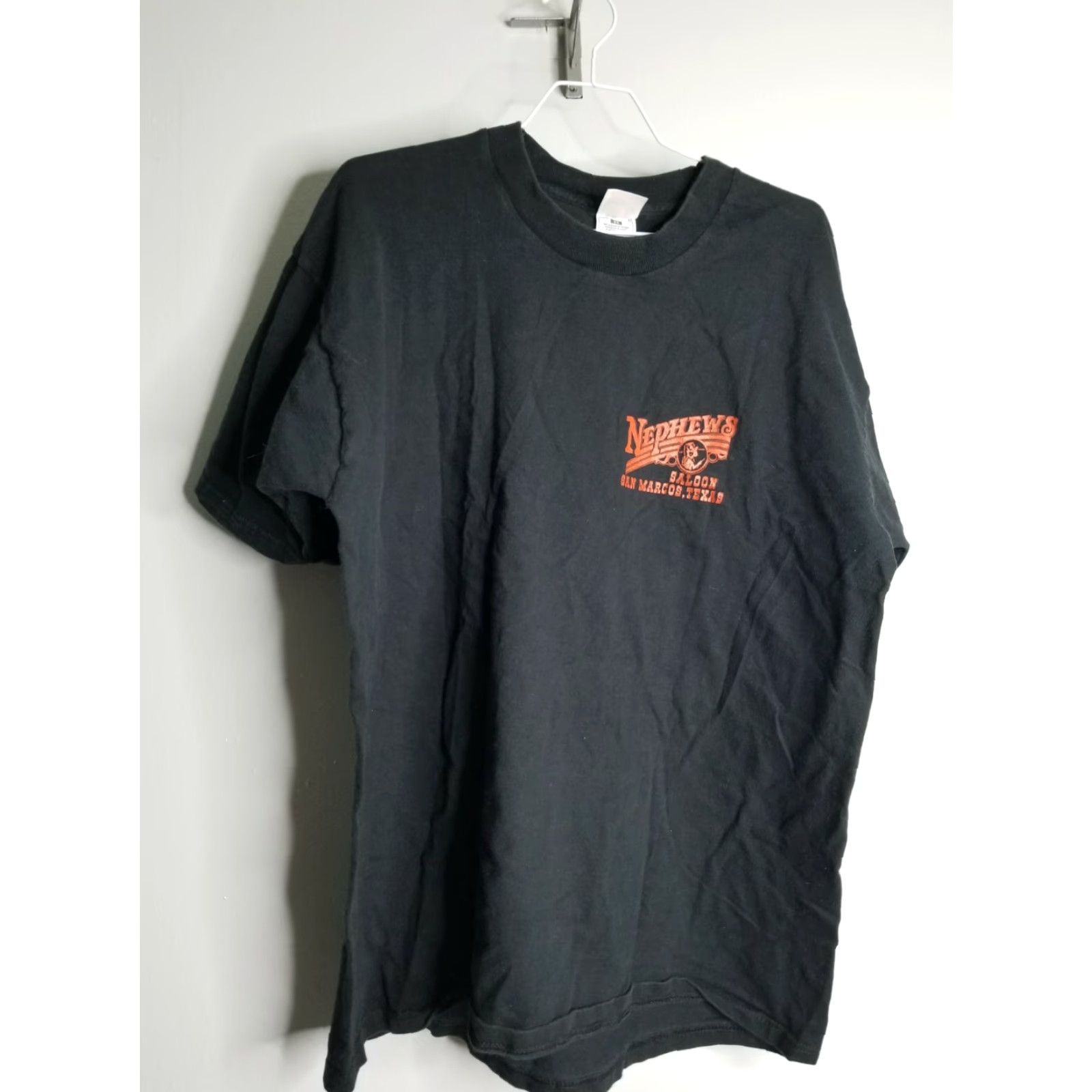 Fruit Of The Loom Vintage Men's XL Black Saloon Funny Texas T-Shirt 90s Crew Neck Heavyweight Fruit of the Loom Size US XL / EU 56 / 4 - 2 Thumbnail