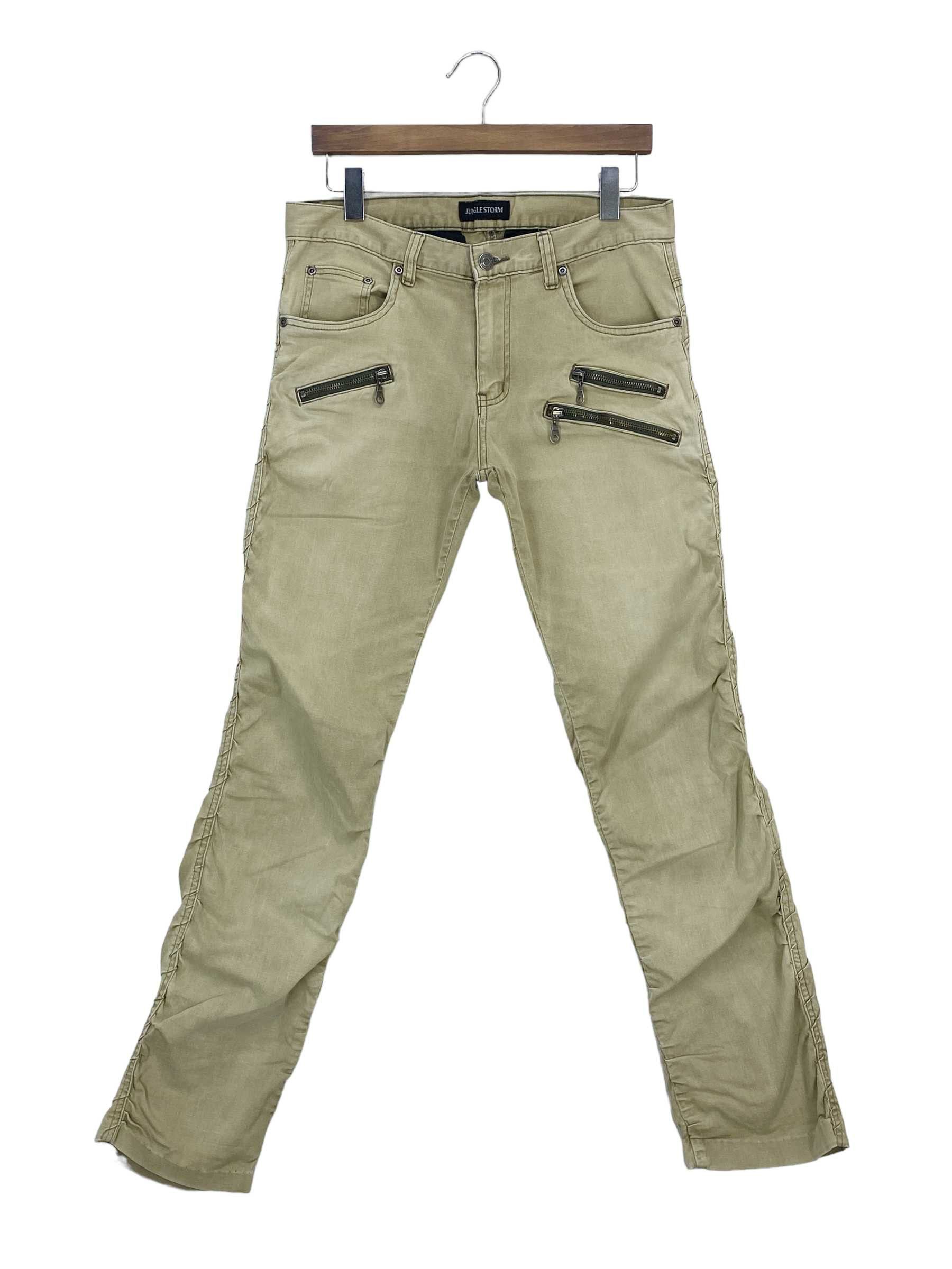 image of Distressed Denim Jungle Storm Carpenter Pants Hickory Skateboard Jeans in Green Brown (Size 31)