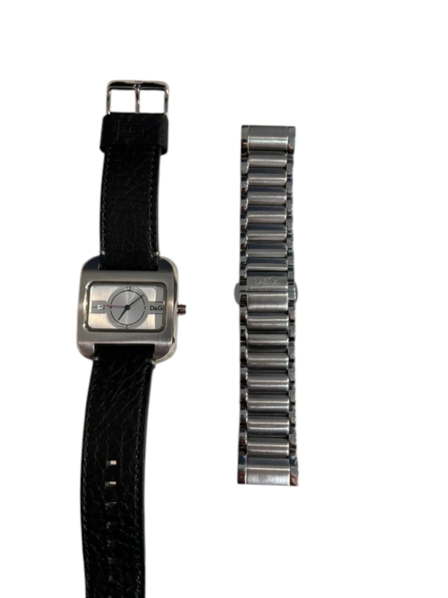 Dolce & Gabbana D&G Time Square Dial Watch + Extra Stainless Steel Bracelet Size ONE SIZE - 1 Thumbnail
