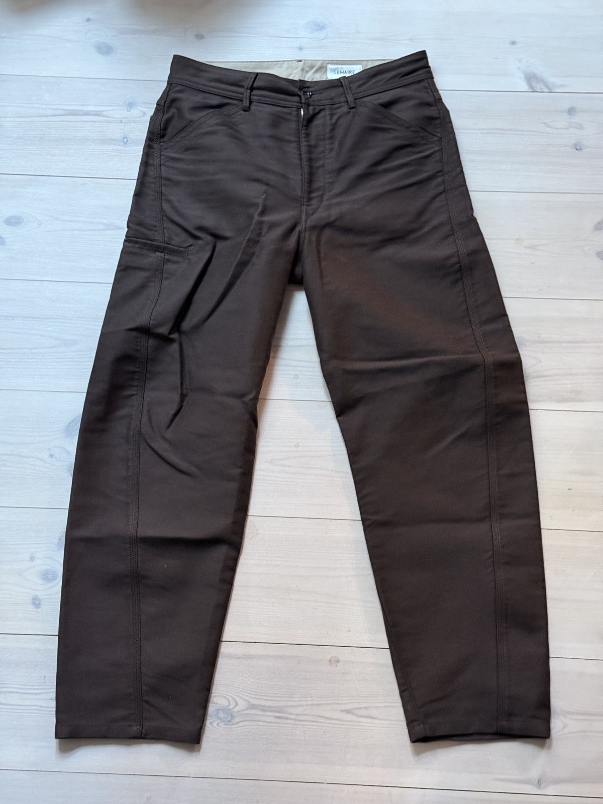 Lemaire Loose Pleated Pants - Hazelnut Brown | Garmentory