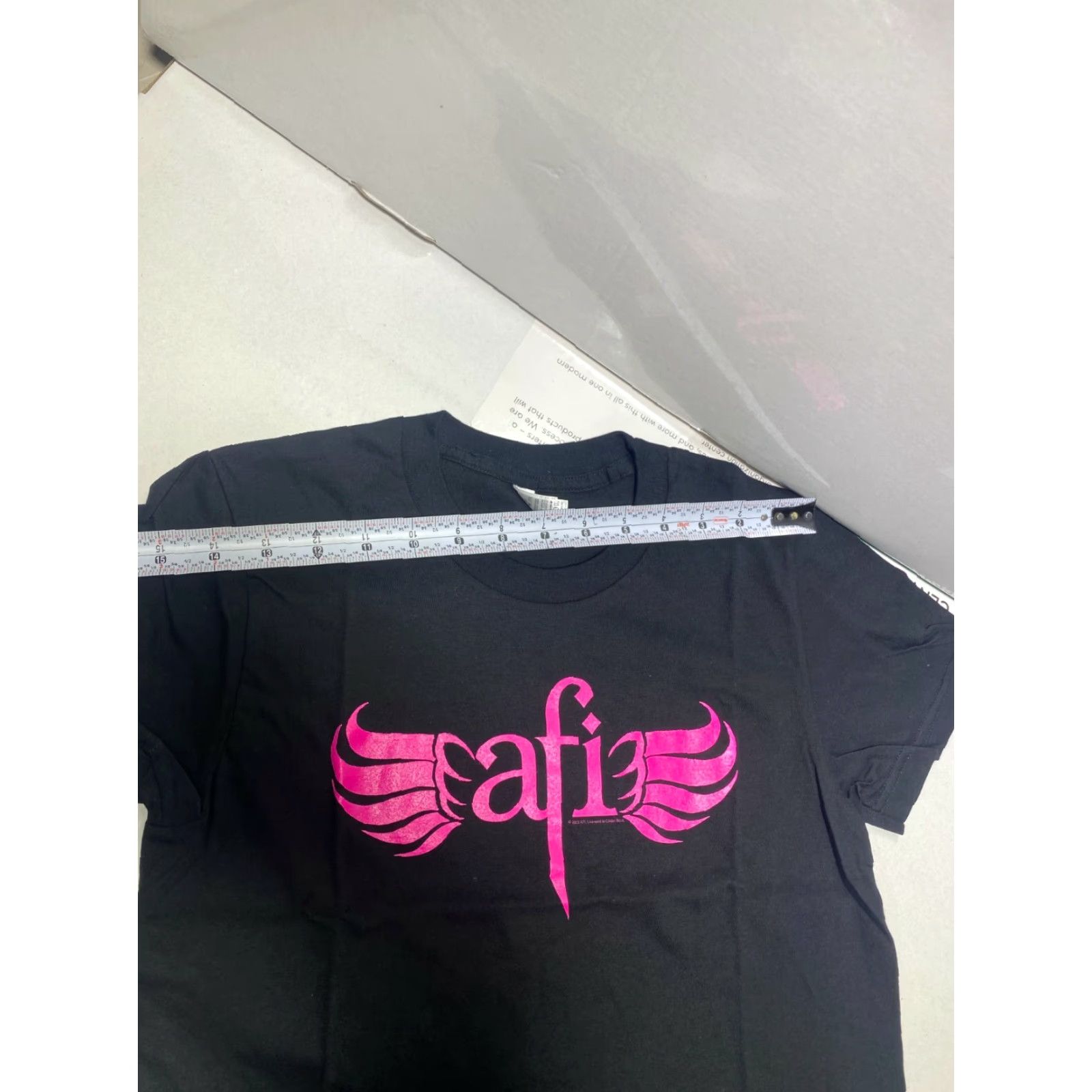 Pinko AFI PINK LOGO BLACK T-SHIRT WOMEN OFFICIAL MERCHANDISE AFI BAND NEW T-SHIRT AMERICAN APPAREL 100% COTTON BLACK Long Sleeve Adult Womens N/A Size L / US 10 / IT 46 - 3 Thumbnail