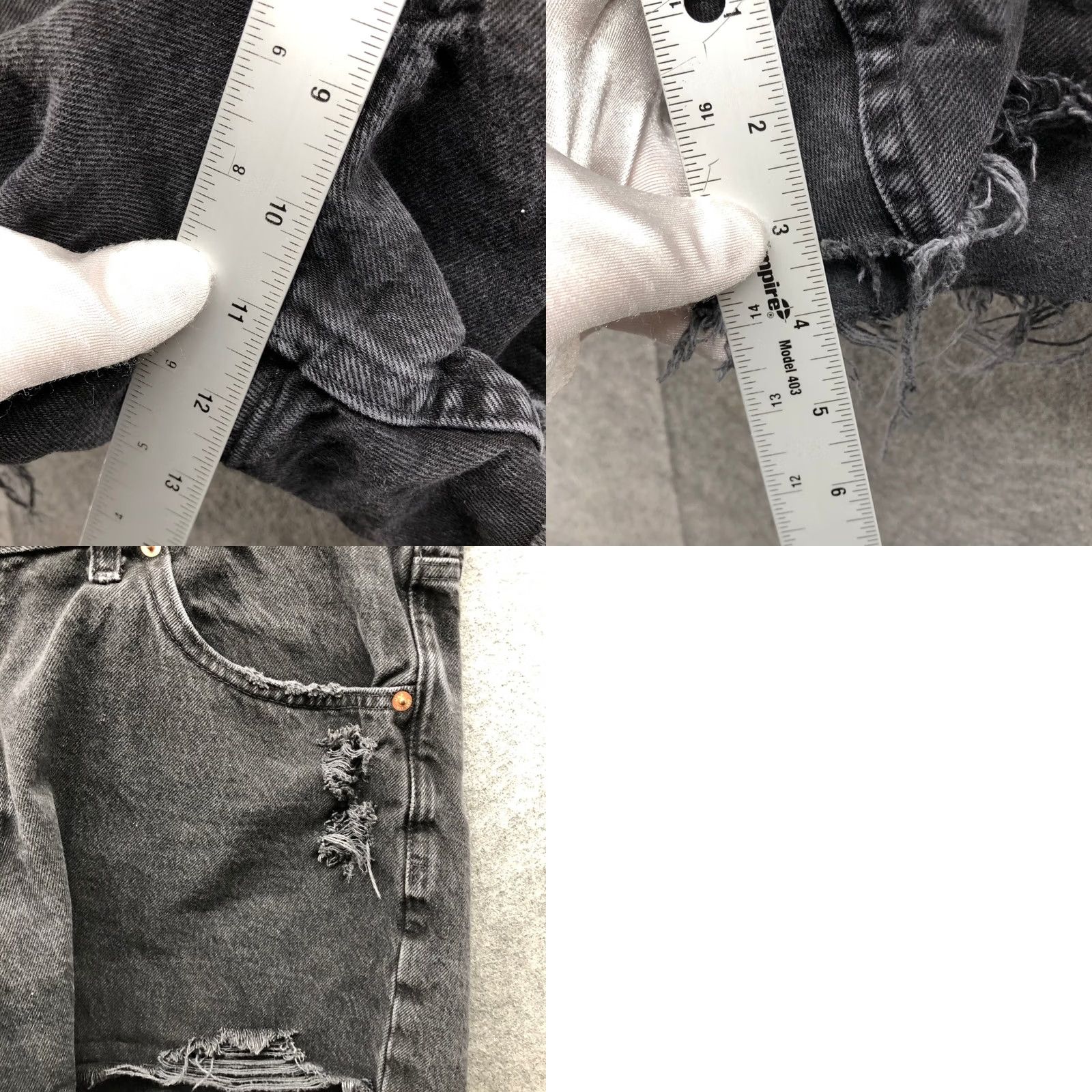 Gap Gap Shorts Womens 33 Black 4'' Low Rise Stride Denim Cutoff Frayed 100% Cotton Zipper Button 5-Pocket Western Festival Casual Vintage No Size 25" / US 0 / IT 36 - 8 Thumbnail