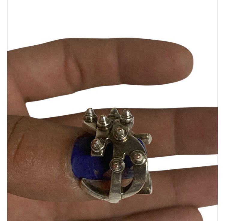 Yves Saint Laurent 2010’ (Rare) Saint Laurent Silver Geometric Spike Ring Size ONE SIZE - 5 Thumbnail