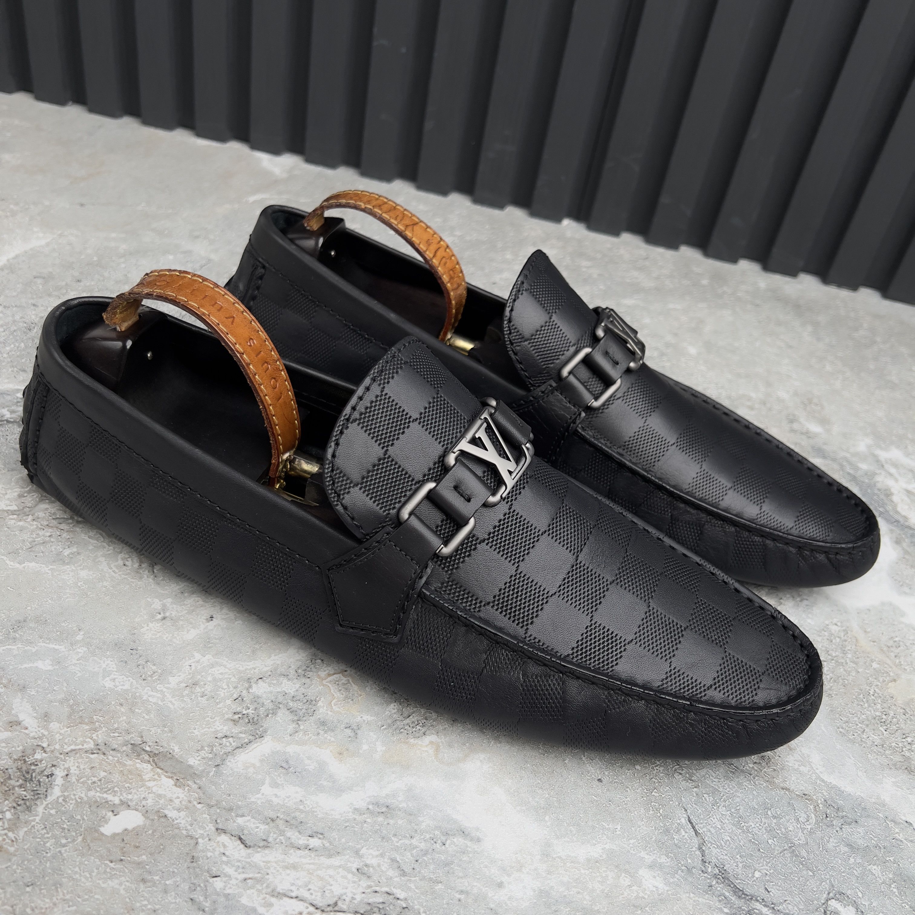 Louis Vuitton Hockenheim Damier Driving Moccasins Leather