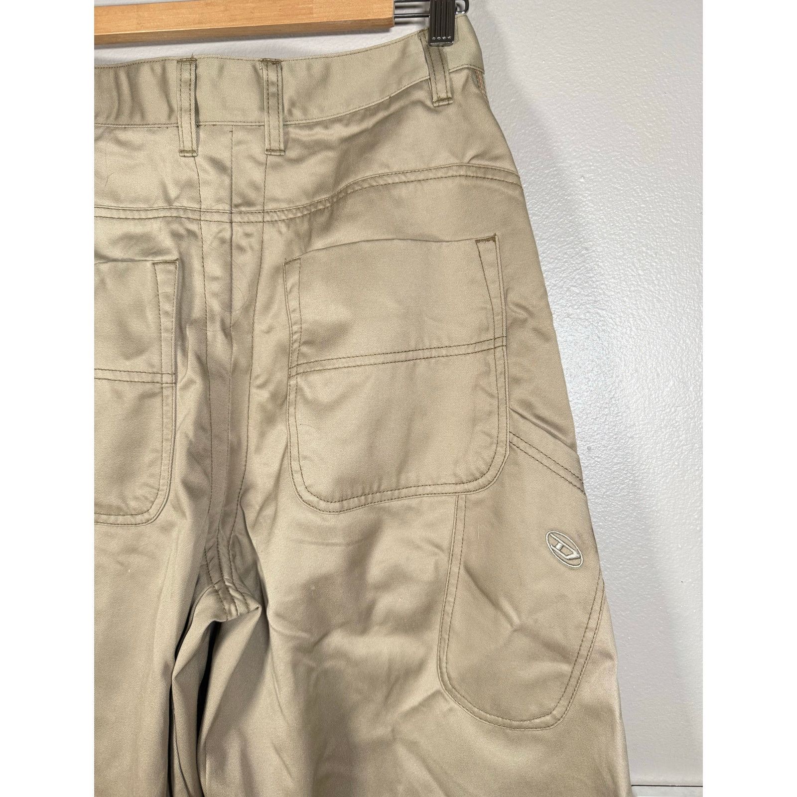 Diesel NWT Diesel High waisted P-Bistro Wide Leg Pants $225 size 28 Size 28" / US 6 / IT 42 - 14 Thumbnail