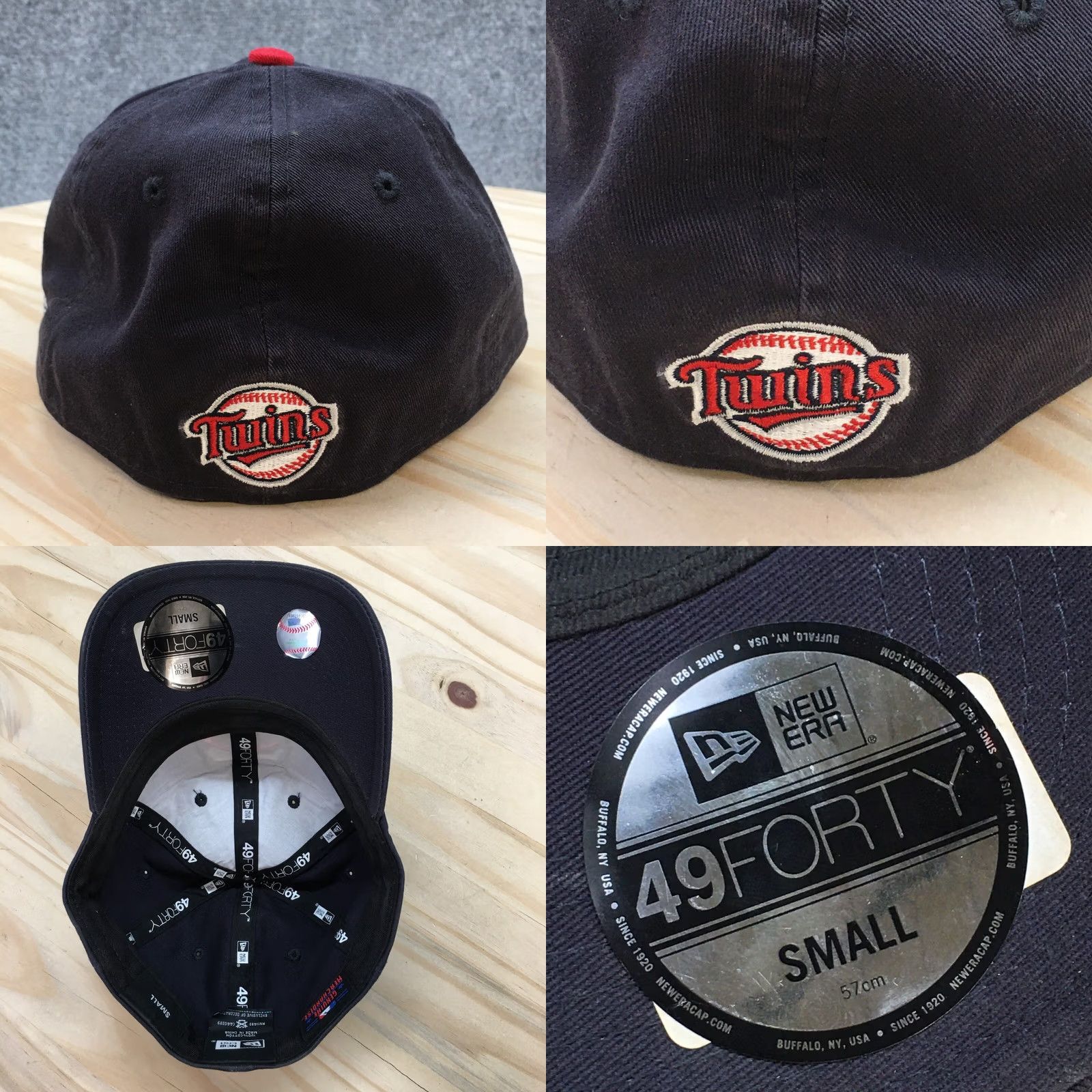 New Era Minnesota Twins New Era Baseball Hat Mens Blue S Curved Brim Embroidered Logo Size ONE SIZE - 8 Thumbnail