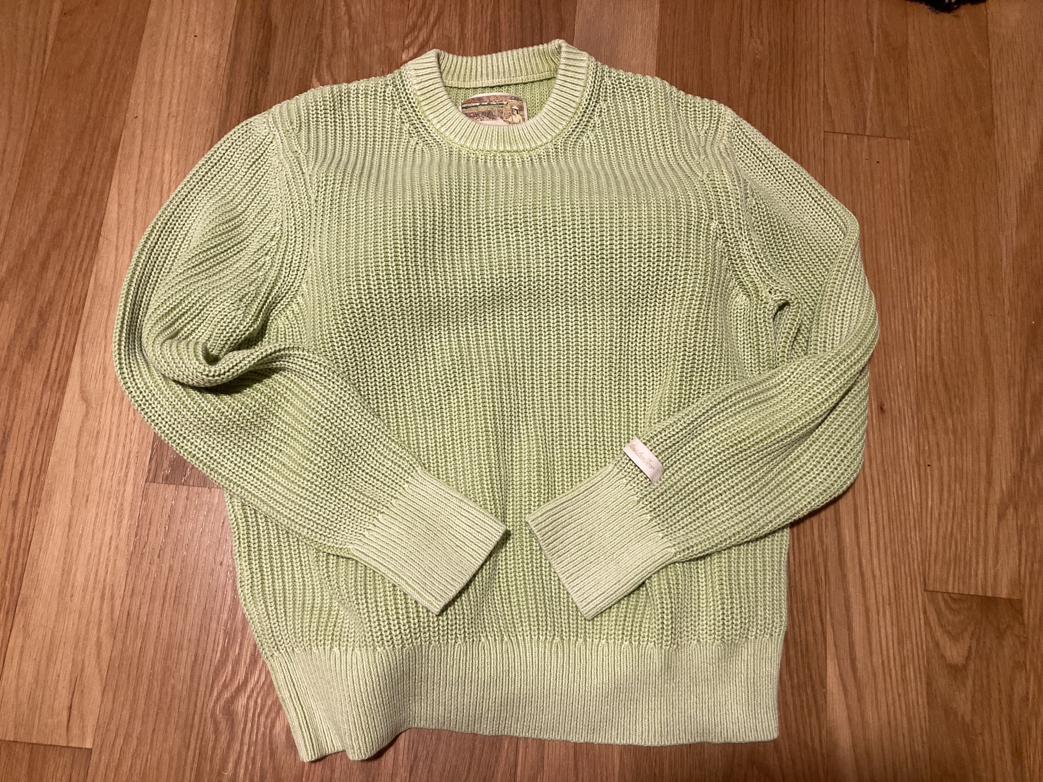 image of Aime Leon Dore Shaker Sweater in Neon Yellow, Men's (Size Small)